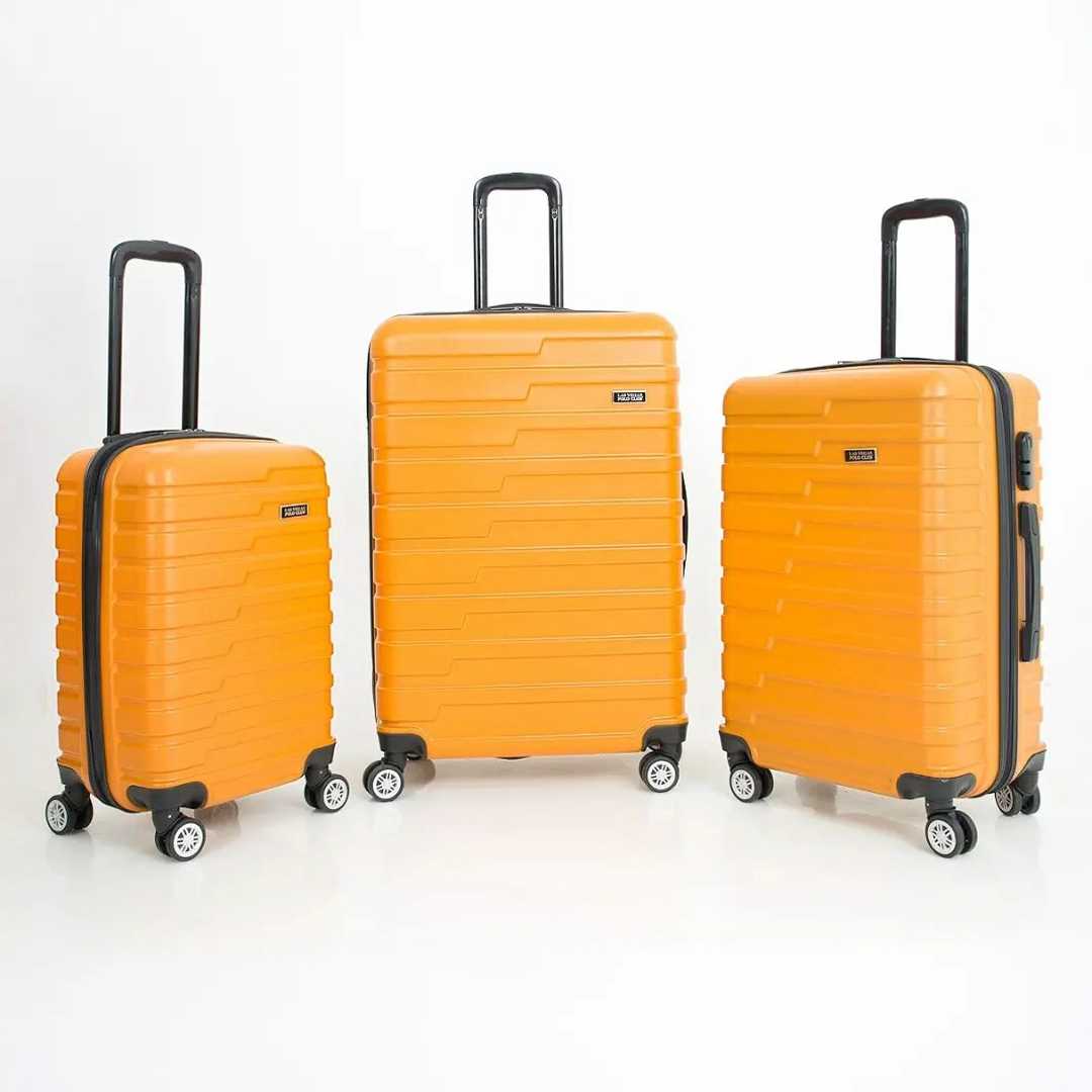 TRAVEL POLO - HUUP VALİZ ABS ANK1021 ORANJ 3 LÜ SET 1