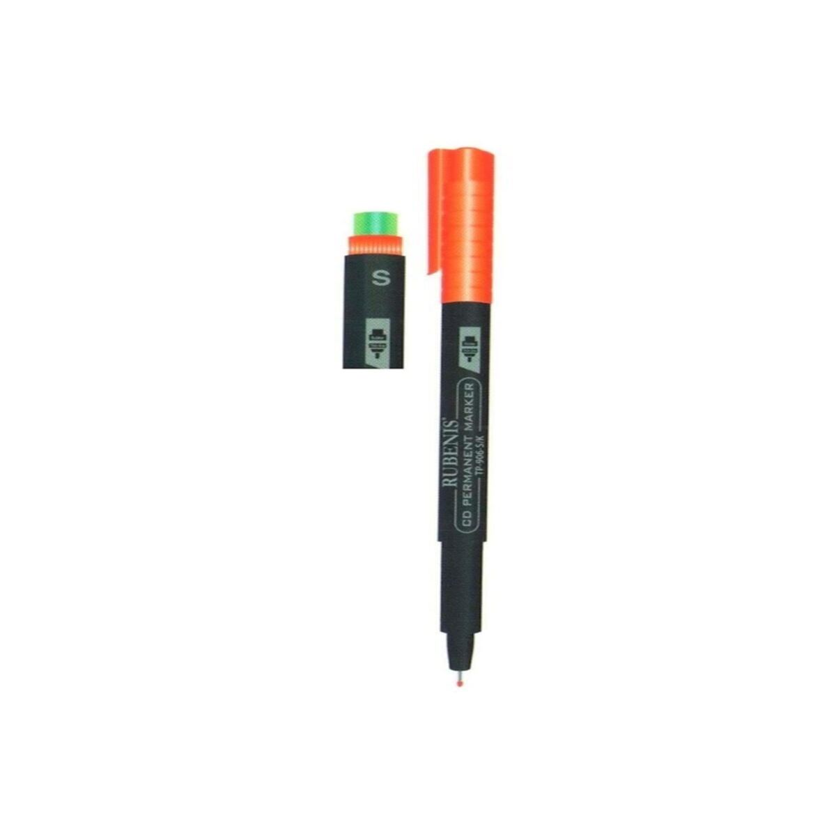 RUBENİS ASETAT KALEMİ TP-906 S KIRMIZI SİLGİLİ 12 Lİ 1