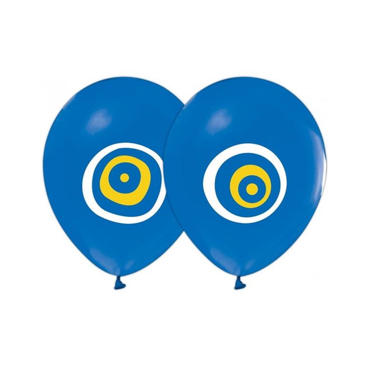BALON NAZARLI MAVİ BEYAZ SARI 100 LÜ 1