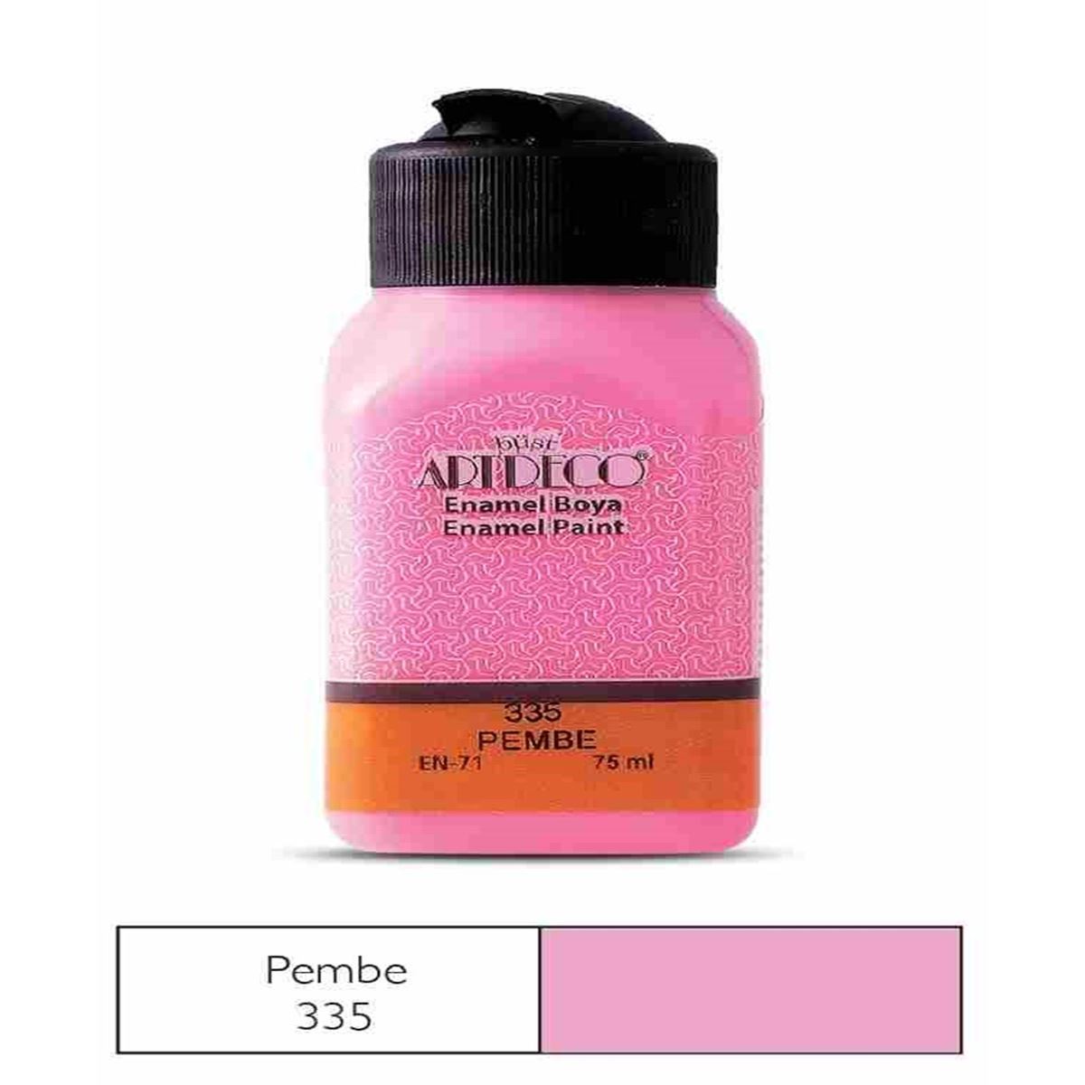 ARTDECO ENAMEL CAM VE SERAMİK BOYASI Y-130I-335 PEMBE 75 ML. 1