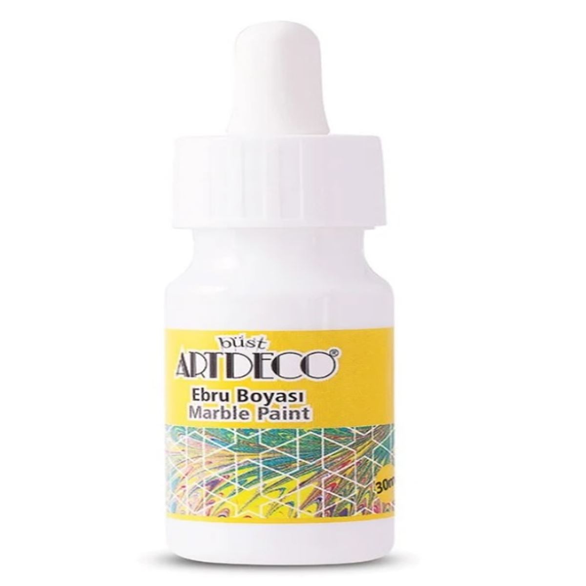 ARTDECO EBRU BOYASI ŞİŞE BEYAZ 30 ML 016B-19 1