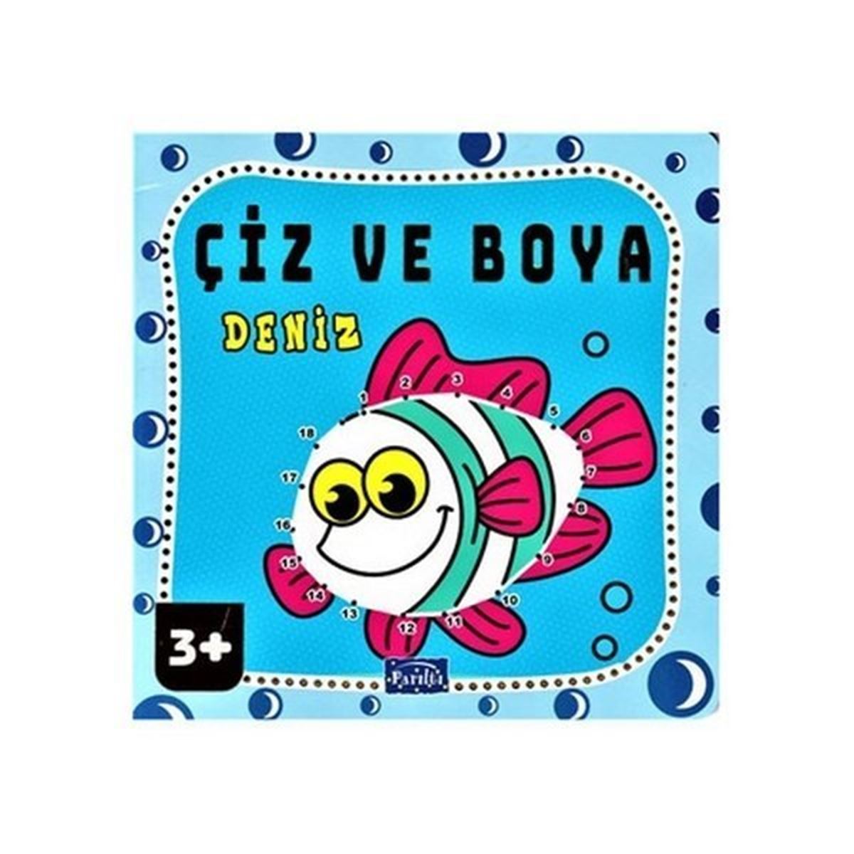PARILTI BOYAMA KİTABI ÇİZ VE BOYA DİZİSİ 3+ 1