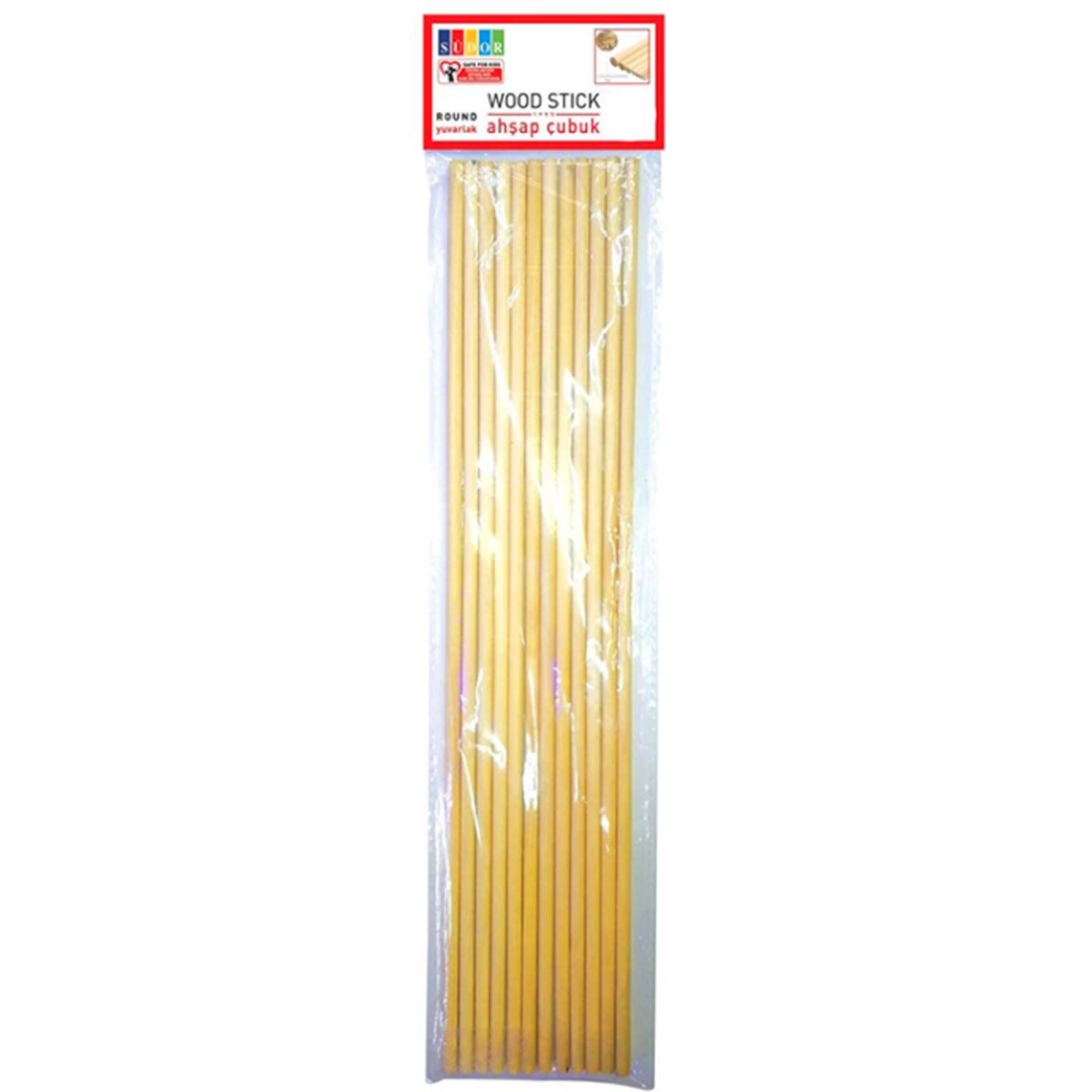 SÜDOR AHŞAP ÇUBUK 30 CM 4 MM 18 Lİ 12 PK BS135 1