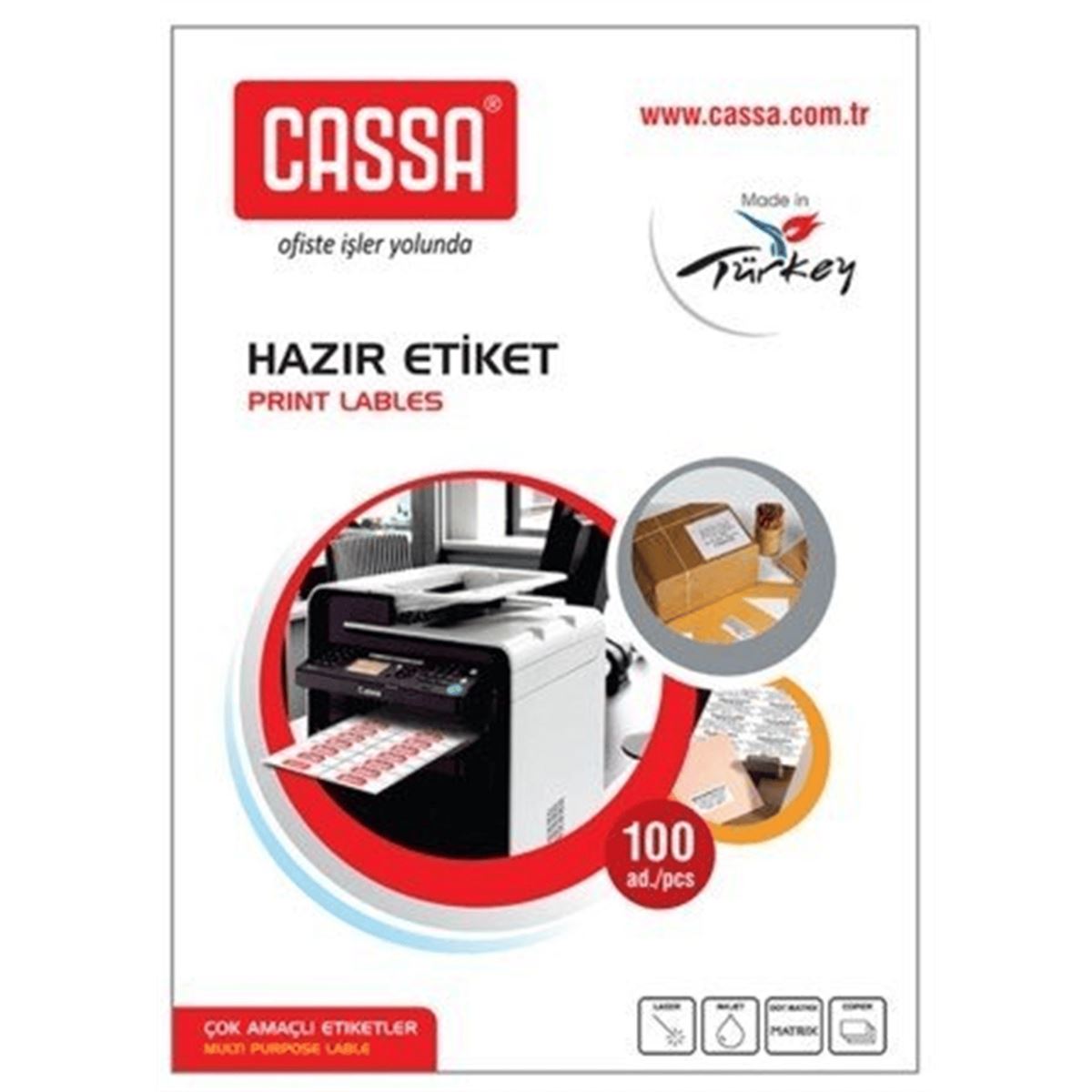 CASSA BİLGİSAYAR ETİKETİ LASER CA-1510 105x56 1