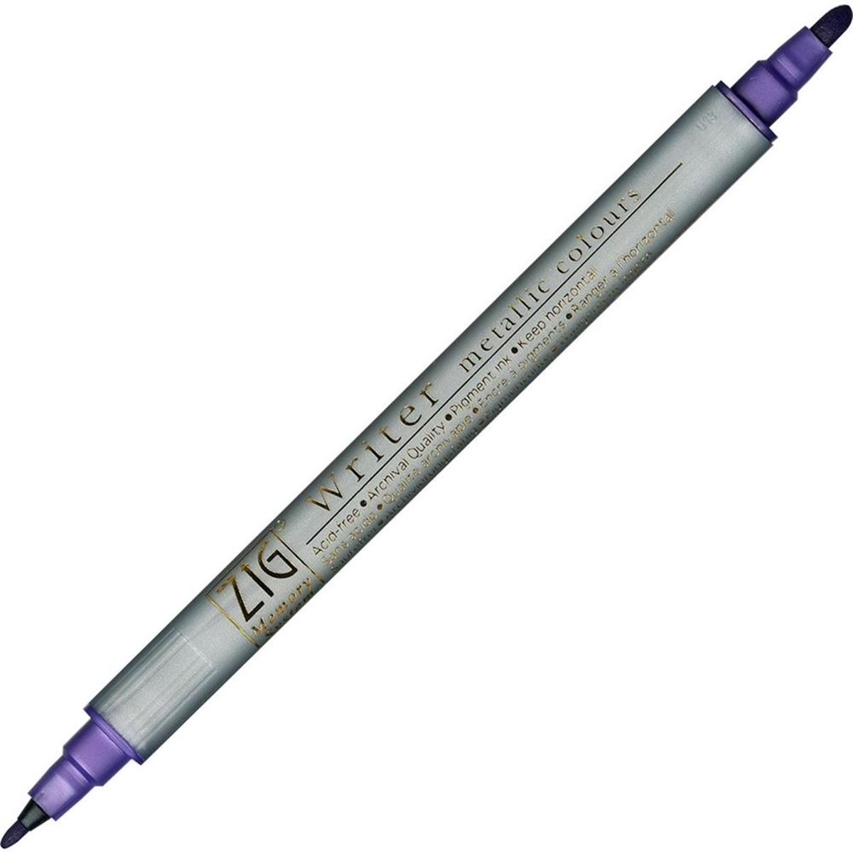 ZIG KALİGRAFİ KALEMİ MS-8400-124 METALİK MOR ÇİFT TARAFLI 6 LI 1