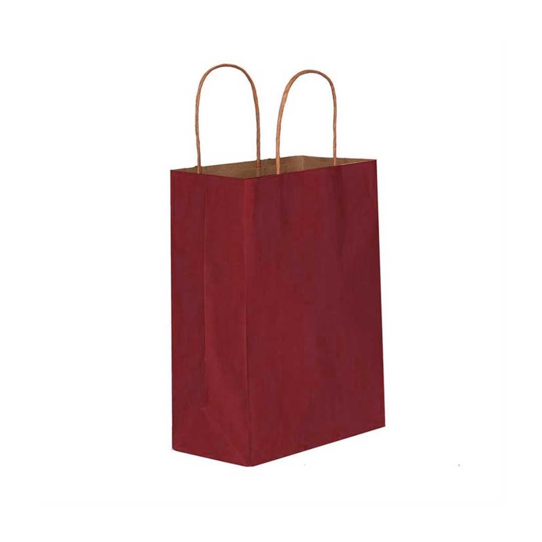 UZAY HEDİYE ÇANTASI KARTON KRAFT BORDO 25x31 25 Lİ 1