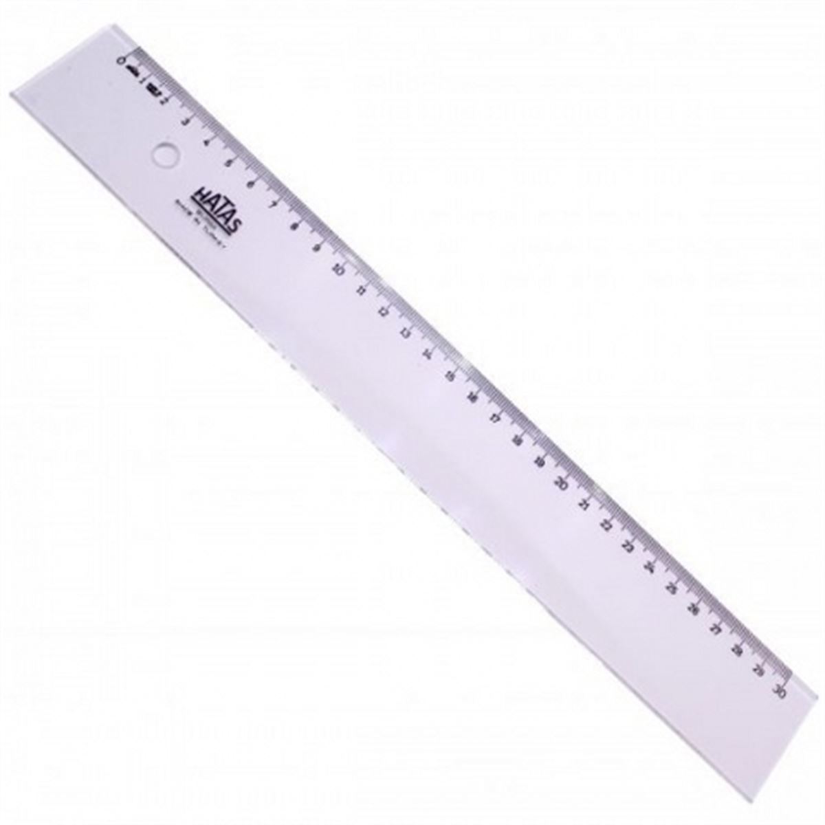 HATAS PLASTİK CETVEL 30 CM GENİŞ 25 Lİ 0160 1