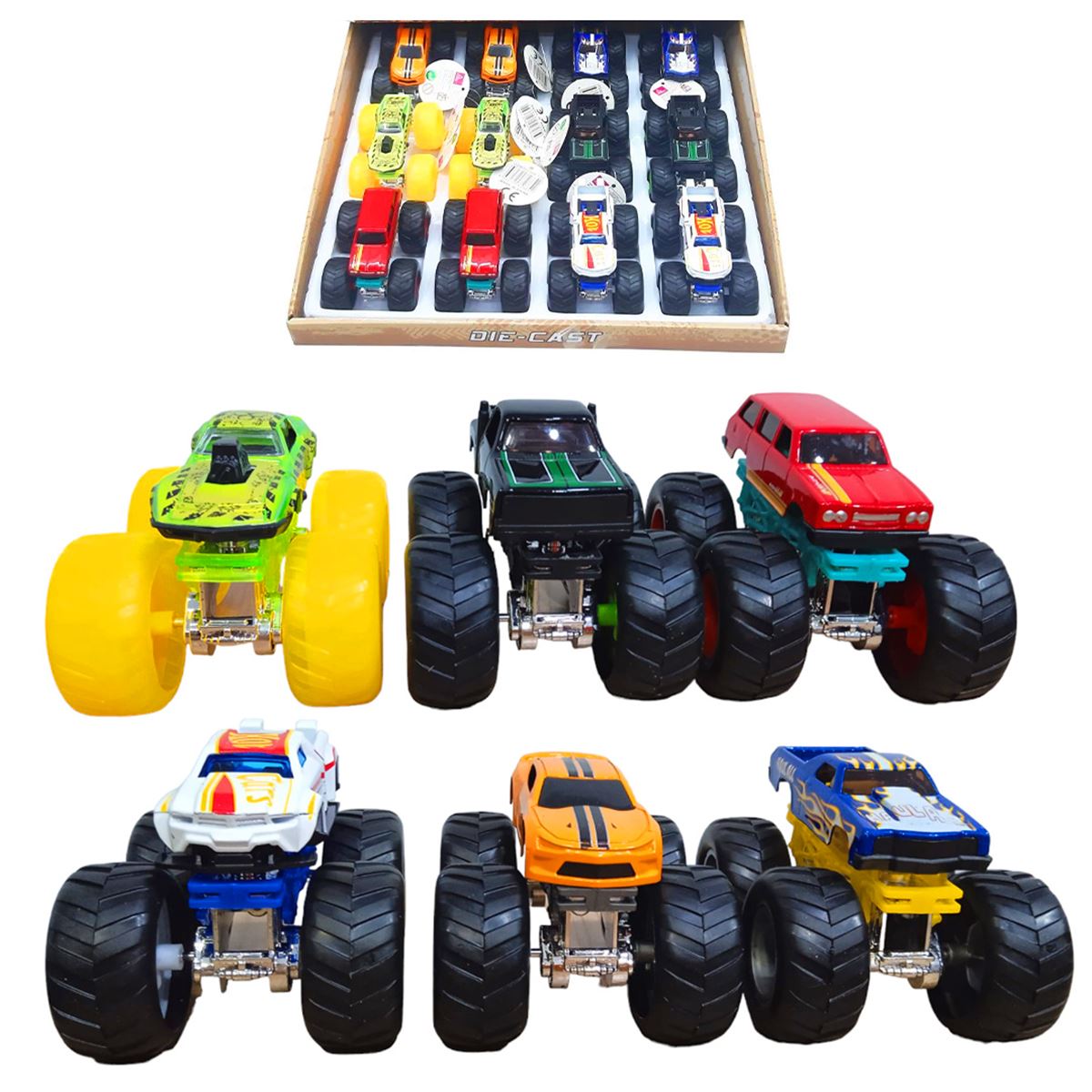 CANEM SÜRTMELİ JEEP 666-12S METAL OF ROAD 6 RENK 12 Lİ 3+ 1