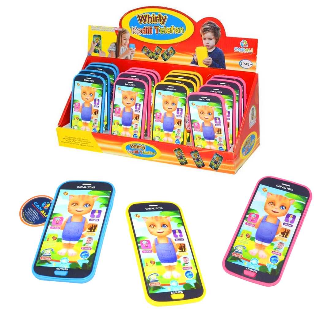 CAN ALİ TOYS WHİRLY KEDİLİ TELEFON CNT-628 3 RENK SESLİ PİLLİ 16 LI 3+ 1