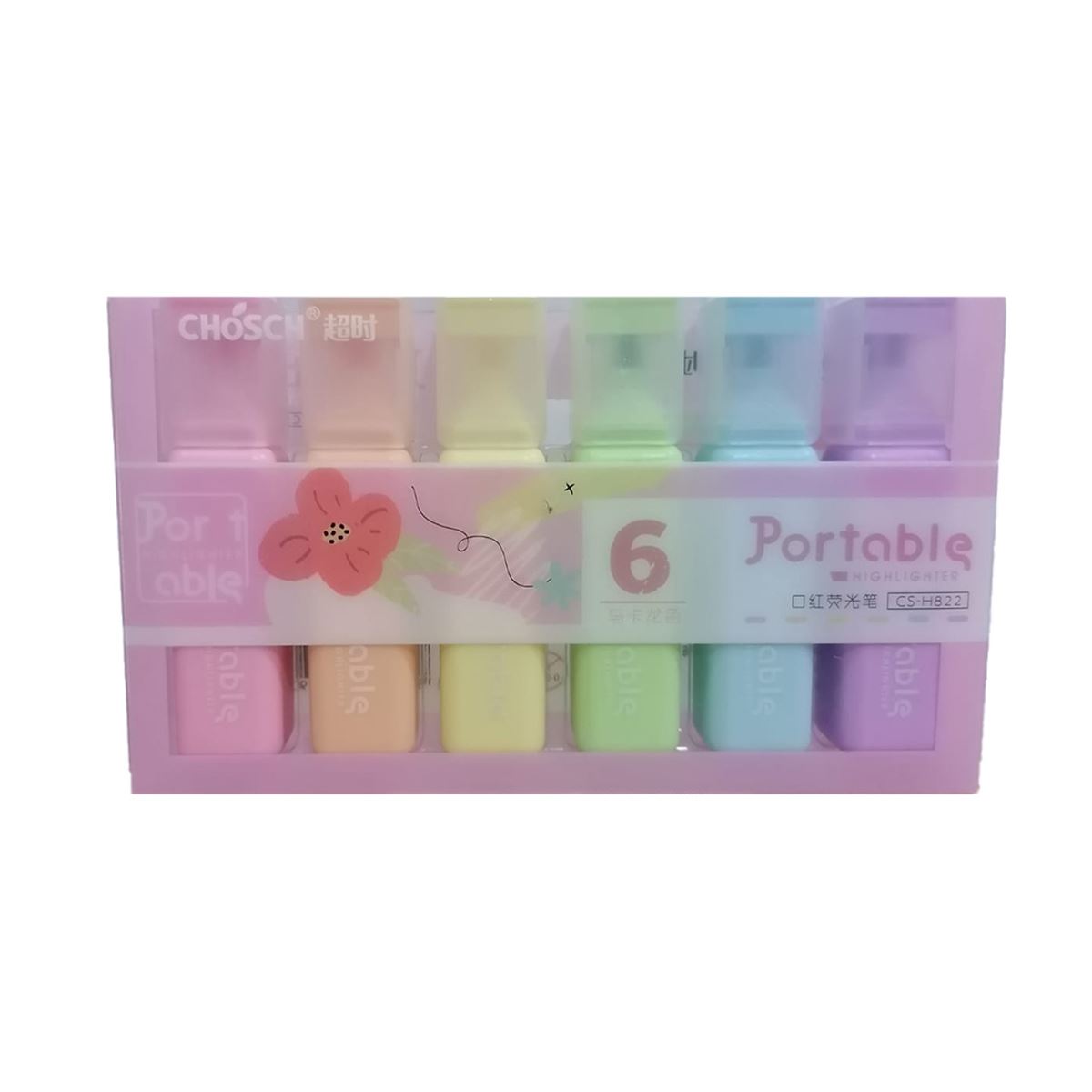 CHOSCH FOSFORLU KALEM CS-H822 MİNİ PORTABLE 6 RENK 144 LÜ 1