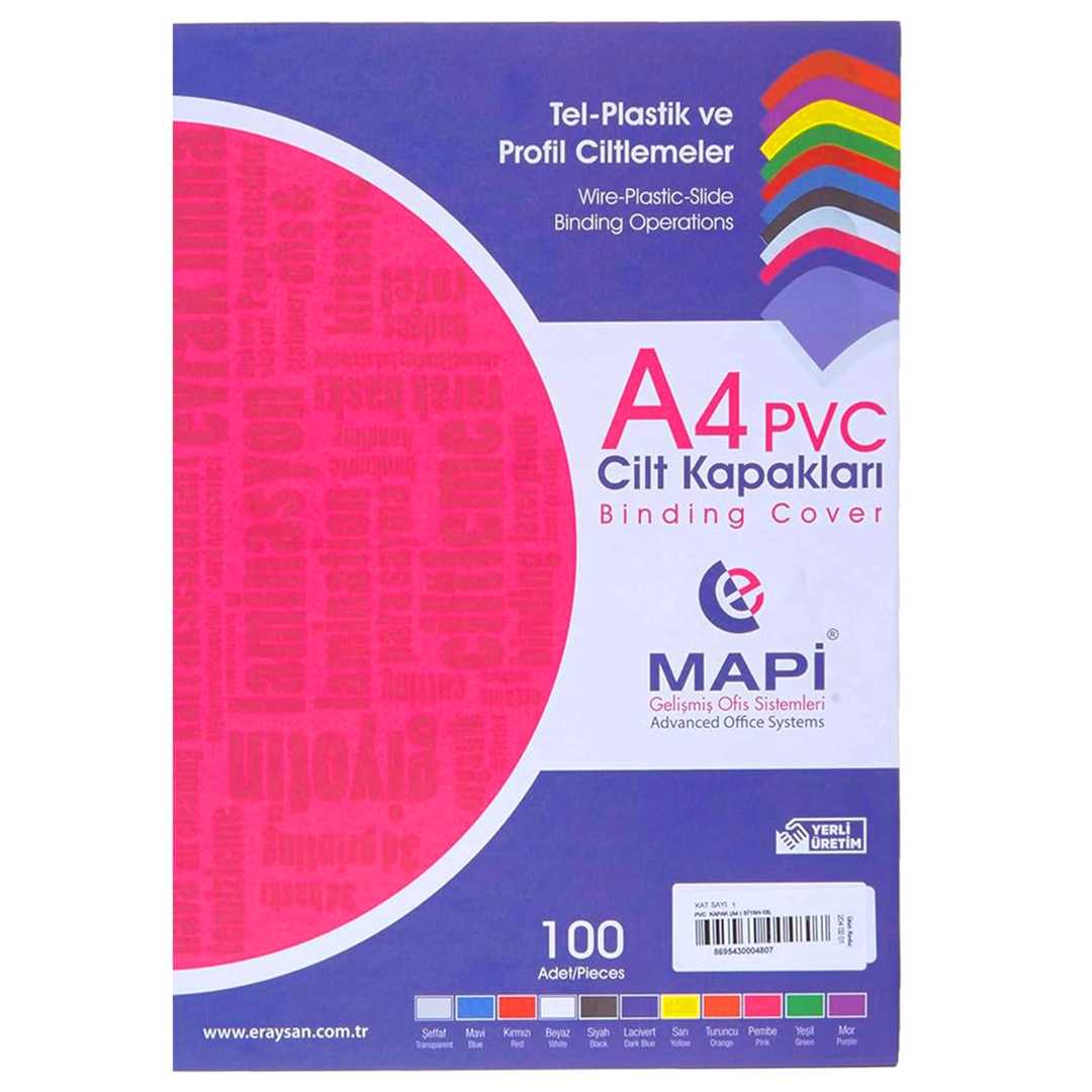 MAPİ CİLT KAPAĞI A4 ŞEFFAF 160 MİCRON 100 LÜ 2040250 1