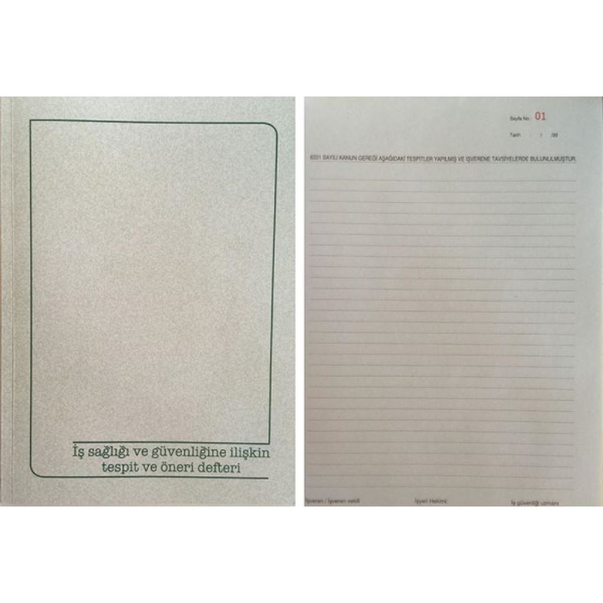 CEM İŞ GÜVENLİĞİ TESPİT DEFTERİ CİLTLİ 1