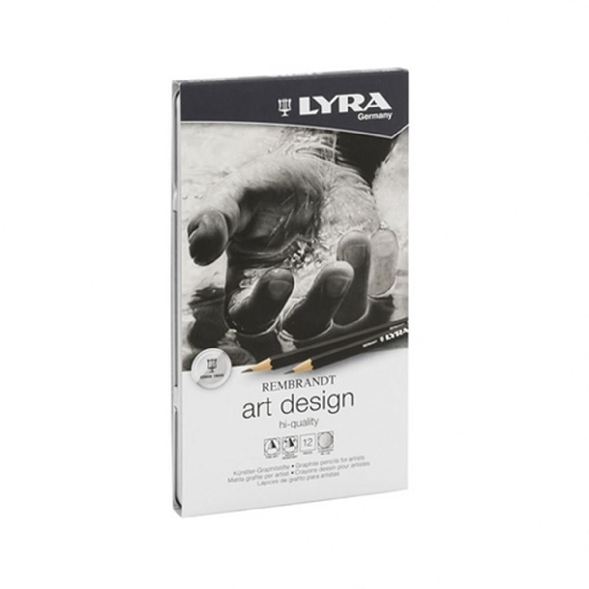 LYRA ART DESİGN DERECELİ KALEM SETİ 12 Lİ METAL KUTU L1111120 1