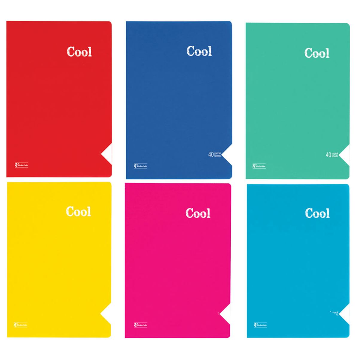 KESKİN COOL DEFTER A4 DİKİŞLİ PP KAPAK 40 ÇİZGİLİ 321801-99 1