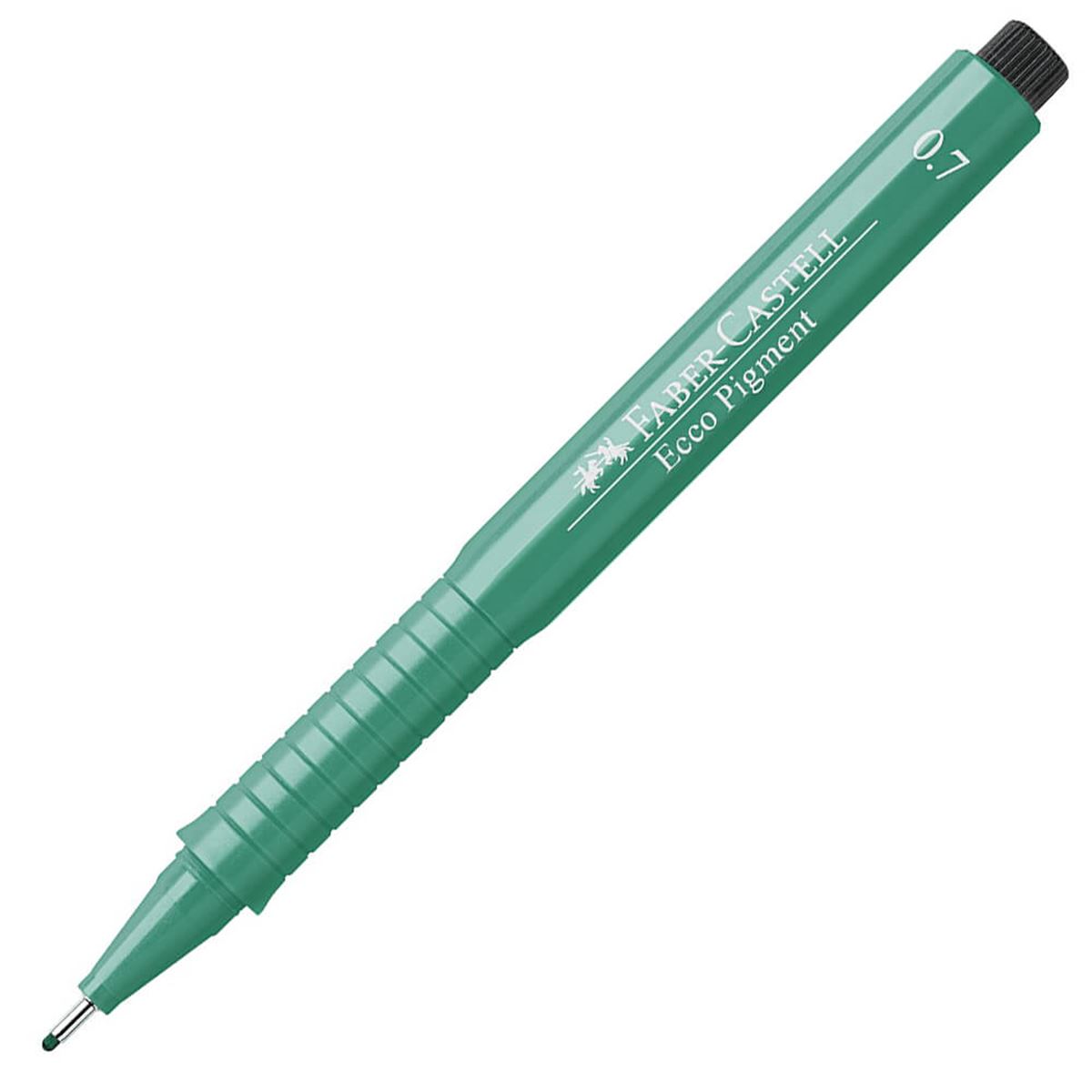 FABER ECCO PİGMENT ÇİZİM KALEMİ YEŞİL 0.7 MM 10 LU 166763 1