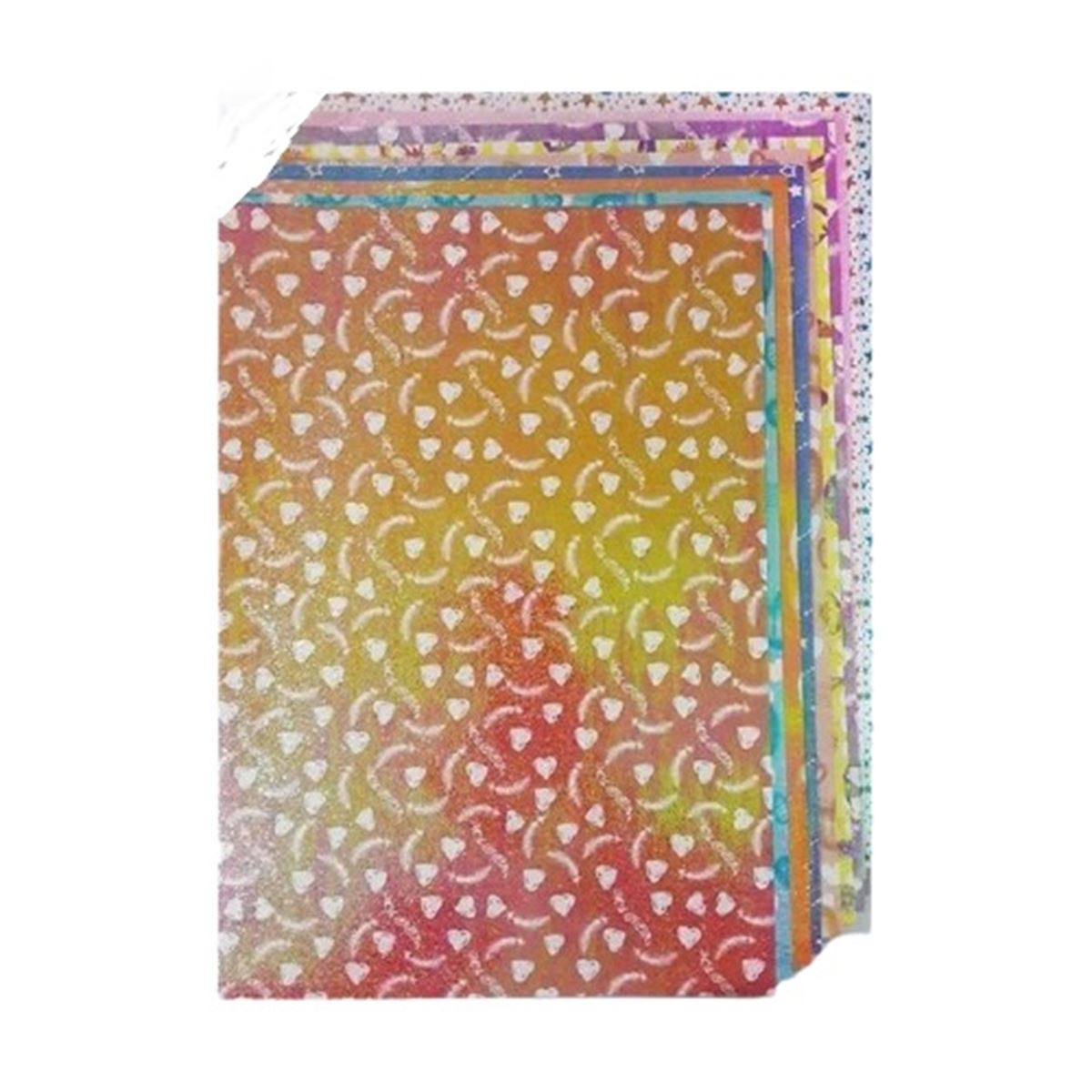 LİNO EL İŞİ KAĞIDI METALİK YANARDÖNER DESENLİ KARIŞIK 10 LU 3714J/3714-P 1