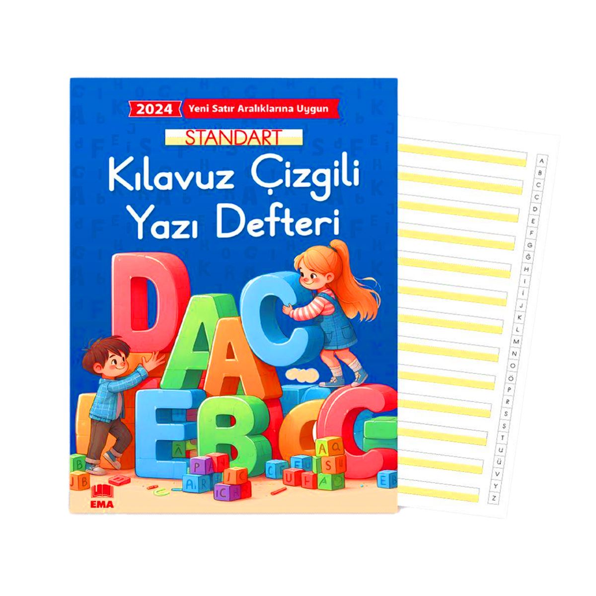 EMA STANDART KILAVUZ ÇİZGİLİ YAZI DEFTERİ A4 50 Lİ 1