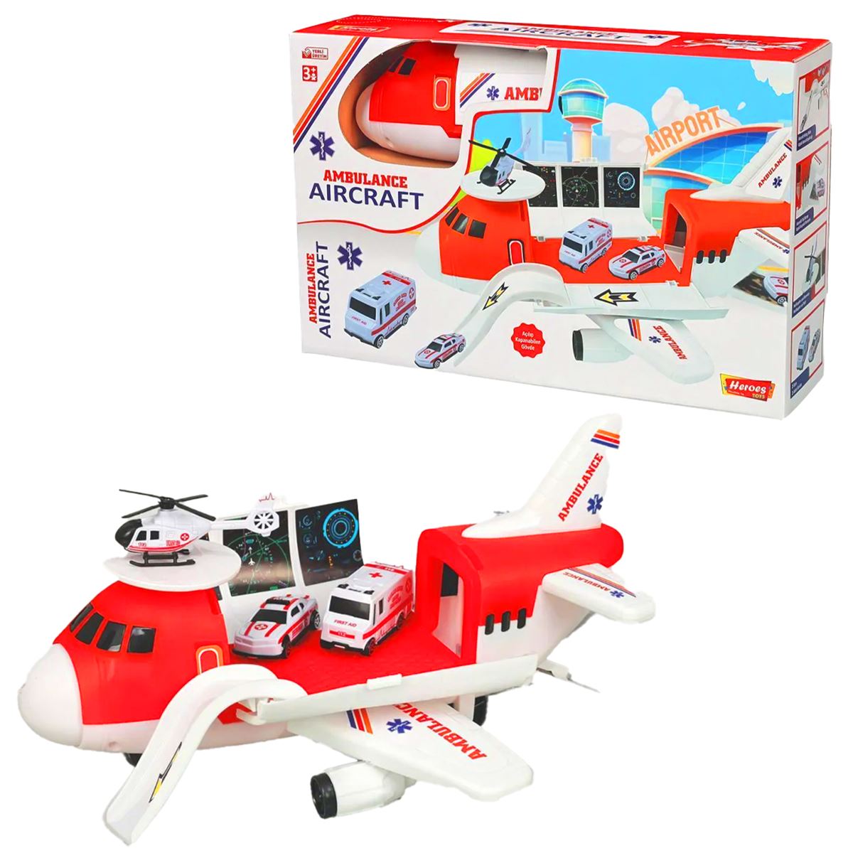 HEROES TOYS ERN-2009 UÇAK AMBULANS SETİ 1