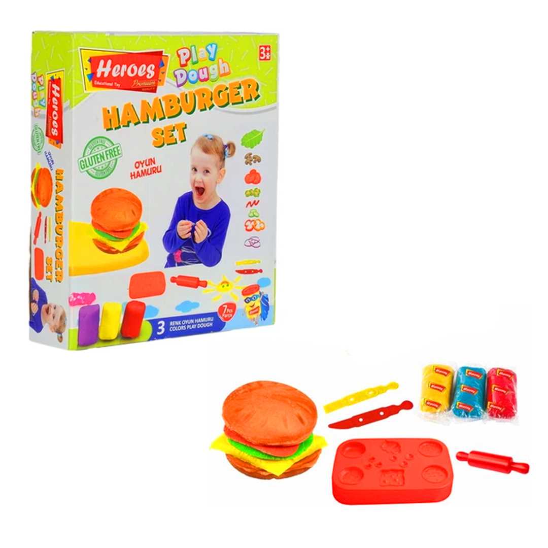 HEROES TOYS ERN-589 KÜÇÜK KUTULU HAMBURGER OYUN HAMURU SETİ 1