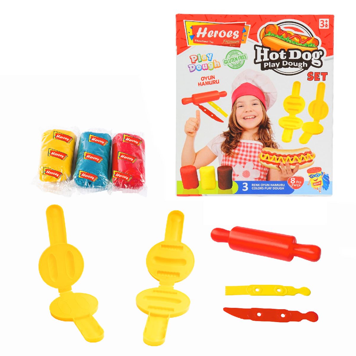 HEROES TOYS ERN-594 KÜÇÜK KUTULU SOSİLİ OYUN HAMURU SETİ 1