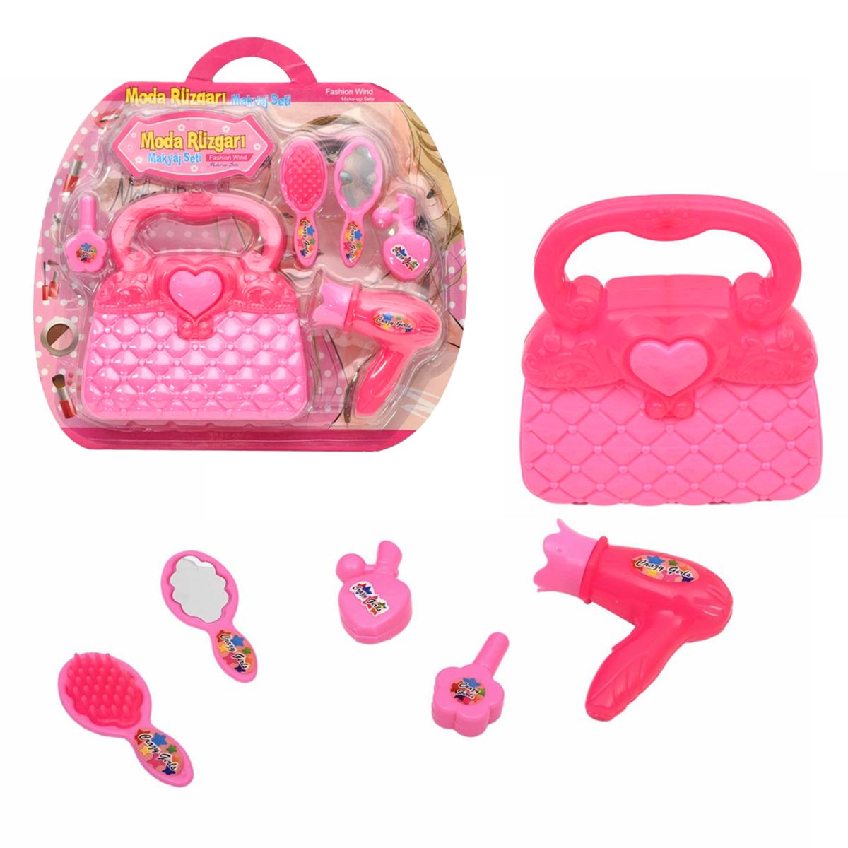 HEROES TOYS ERN-854 ÇANTALI OYUNCAK MAKYAJ SETİ KARTELA 3+ 1