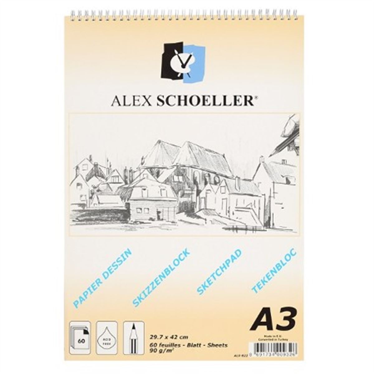 ALEX ESKİZ DEFTERİ A3 DİK 40 YP 120 GR ALX-0452 1