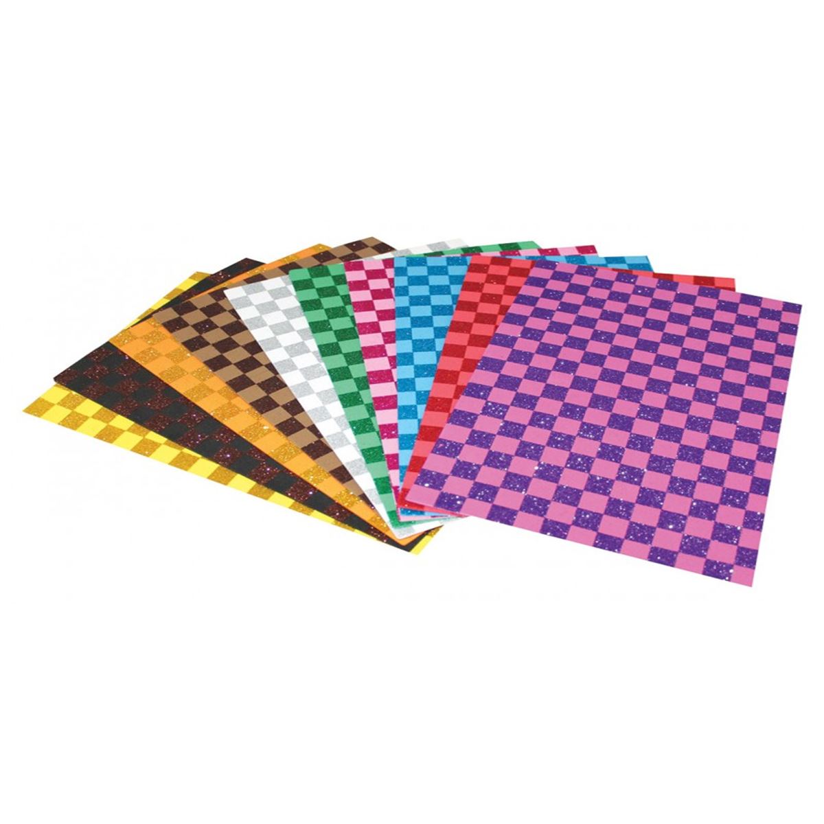 LİNO EVA SİMLİ A4 KARE DESENLİ KARIŞIK 10 LU 2801 J-3 1