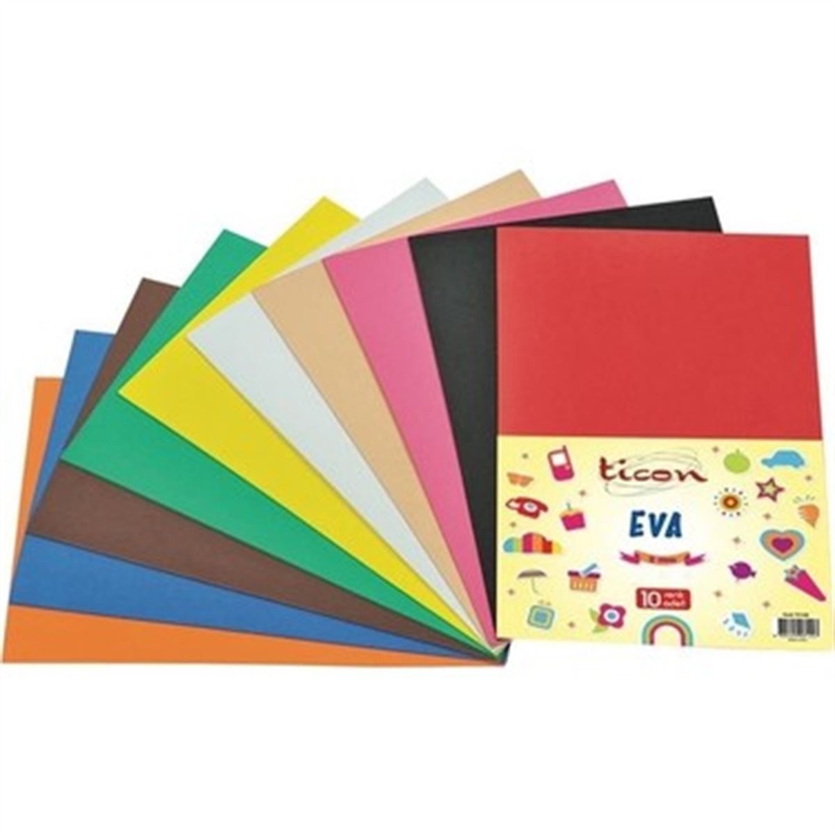 TİCON EVA 50X70 YAPIŞKANLI YEŞİL 10'LU 283506 1