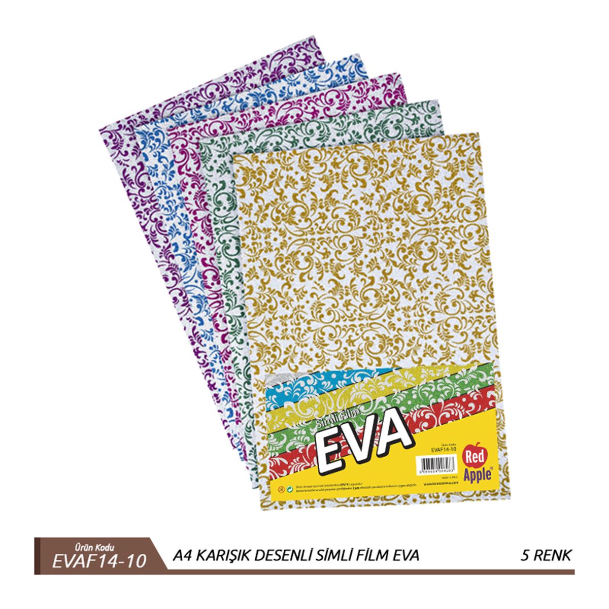 RED APPLE EVA 20x30 SİMLİ ÇİÇEK DESENLİ 10 LU F14-10 1