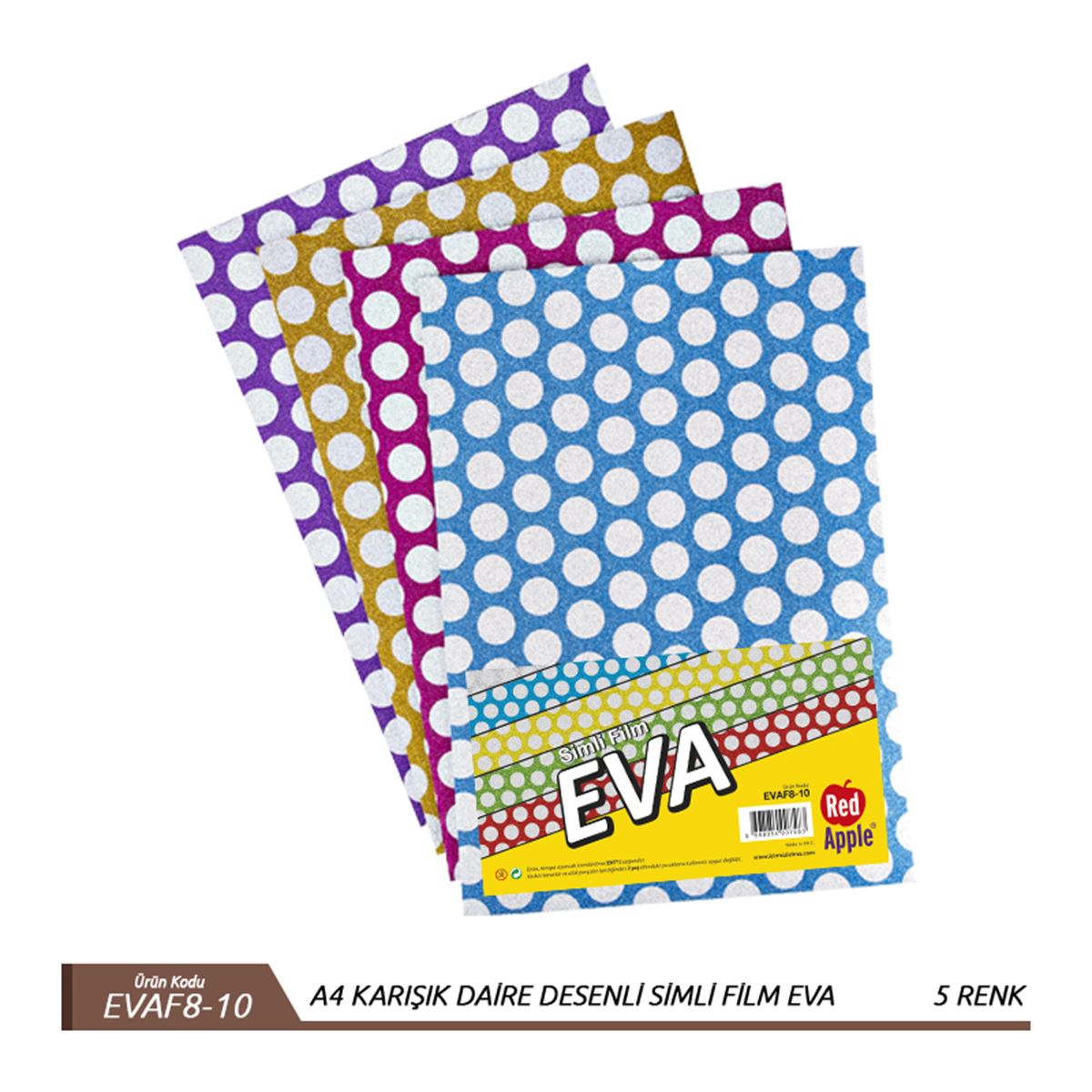 RED APPLE EVA 20x30 SİMLİ YUVARLAK ŞEKİLLİ 10 LU F8-10 1