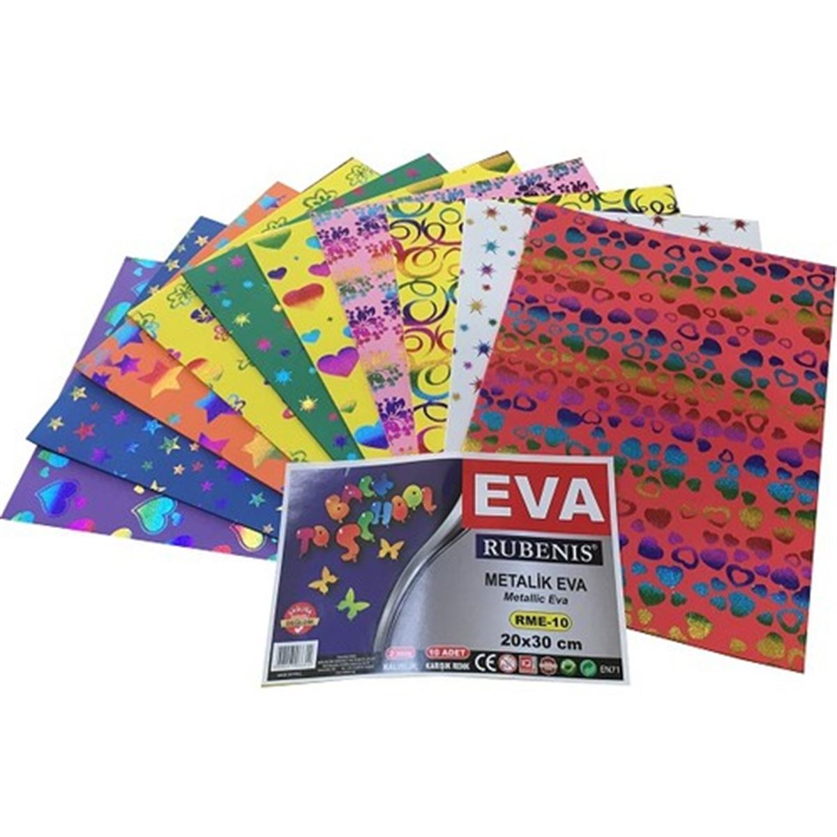 RUBENİS EVA 20x30 METALİK KARIŞIK 10 LU RME-10 1