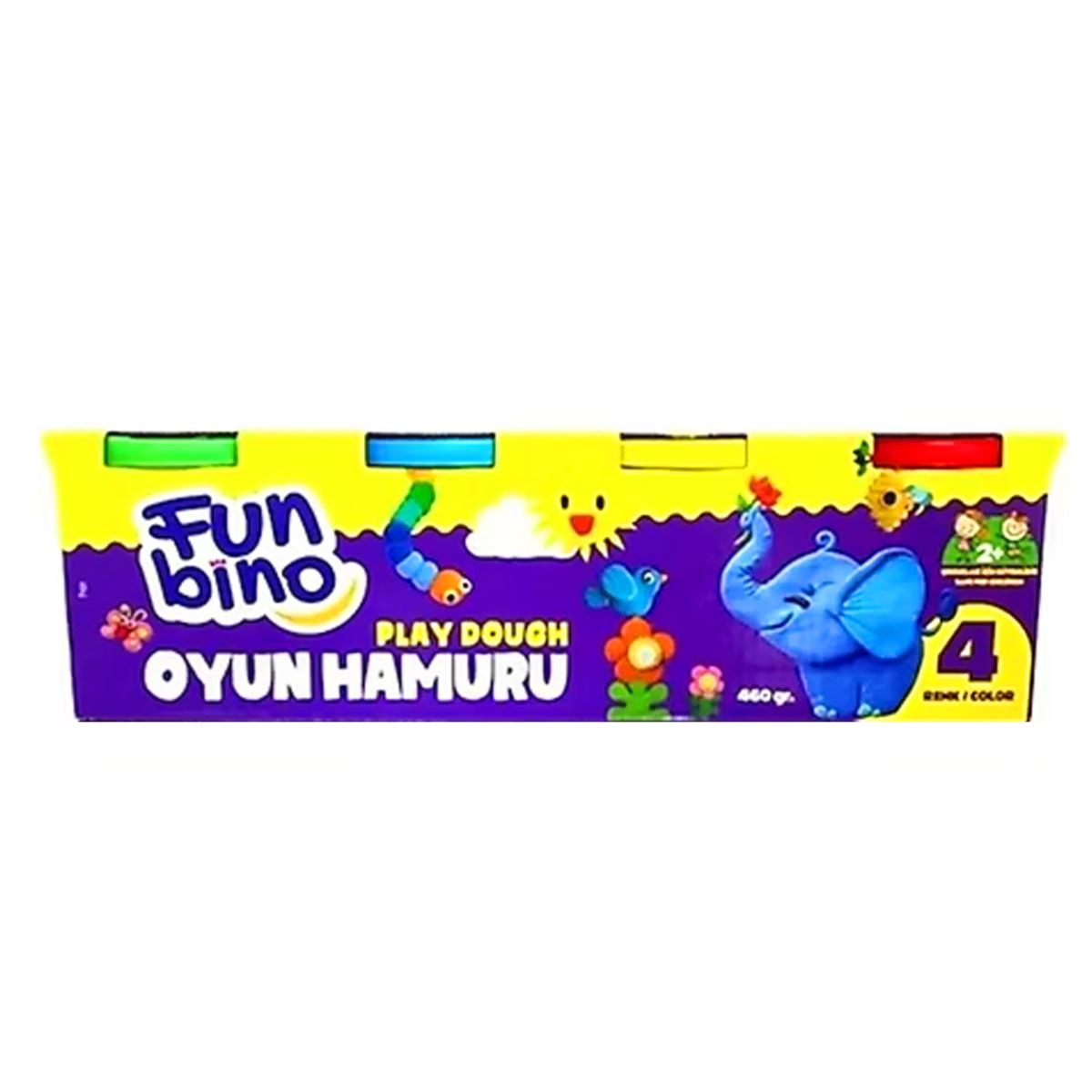 FUNBİNO OYUN HAMURU 4 RENK 460 GR F101 1