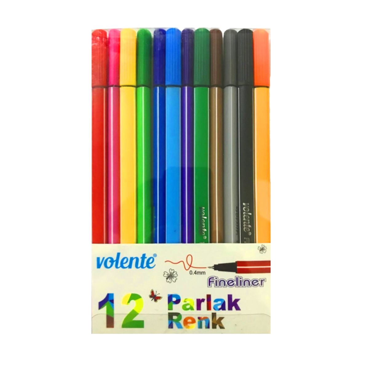 VOLENTE FİNELİNER KALEM 20333 KARIŞIK 0.4 MM 6 LI 1