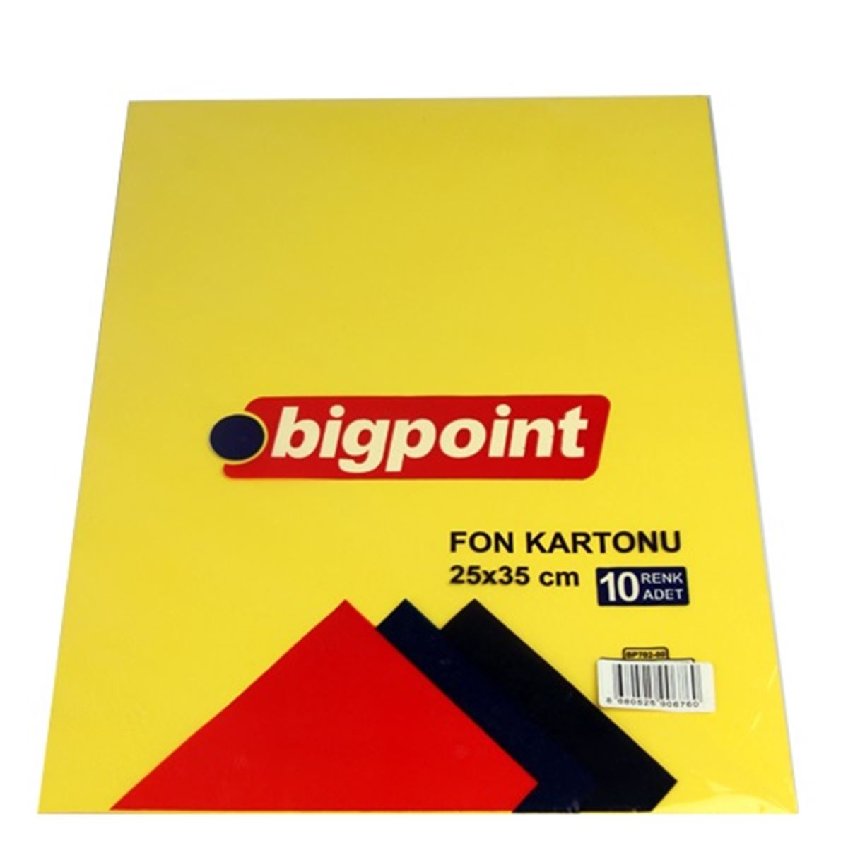BİGPOİNT FON KARTONU 25x35 KARIŞIK POŞET 10 LU BP702 1