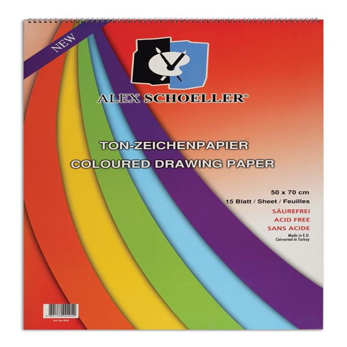 ALEX FON KARTONU BLOK SPİRALLİ 50X70 160 GR 15 YP ALX-949 1