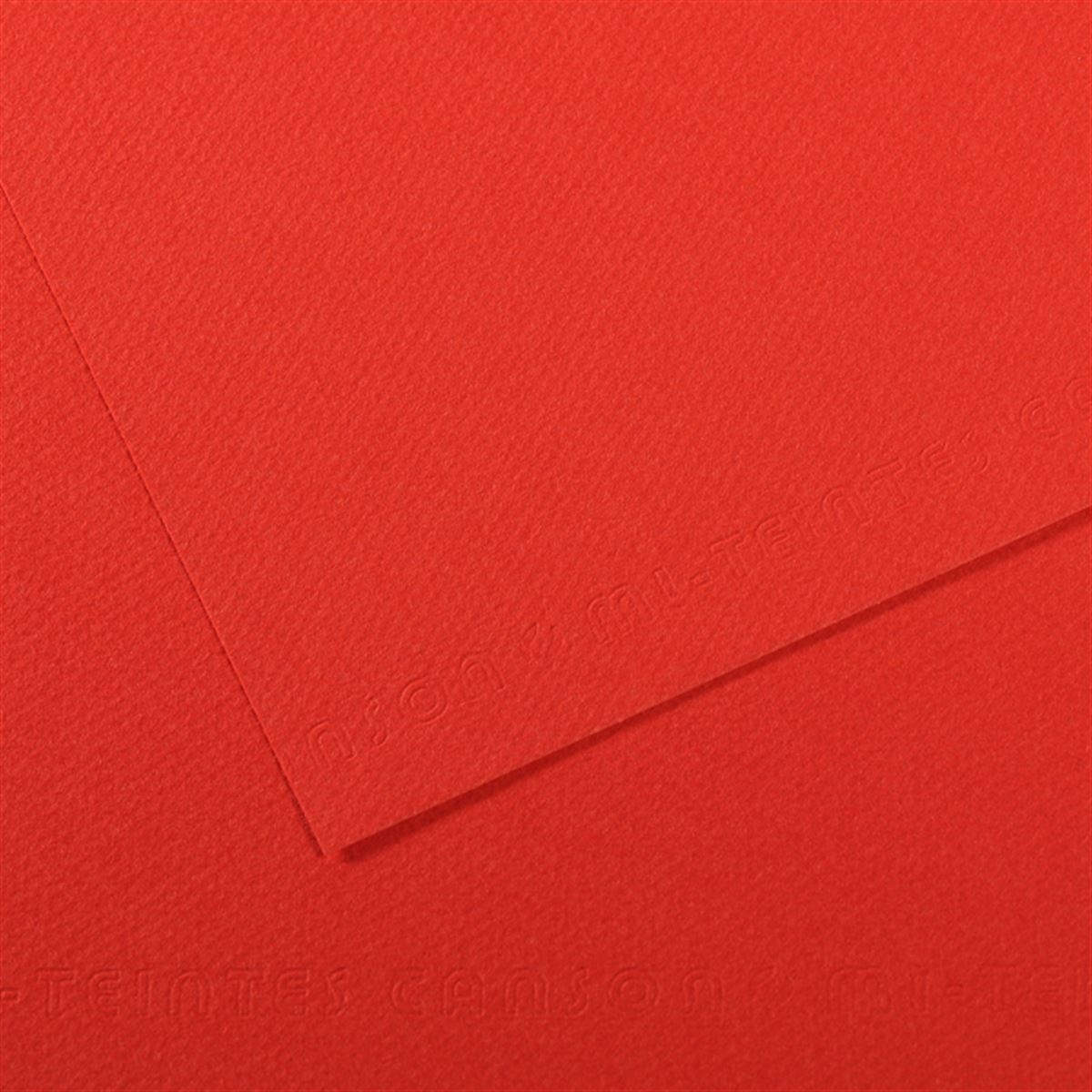 CANSON FON KARTONU 50X65 MI-TEİNTES POPPY RED 160 GR 25 Lİ 200321254-506 1