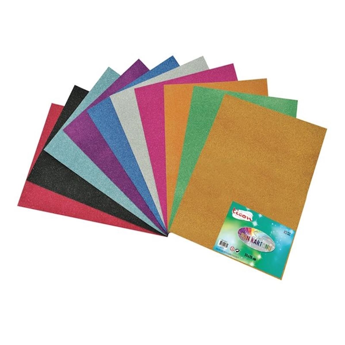 TİCON FON KARTONU 50x70 SİMLİ GÜMÜŞ 10 LU 139662 1