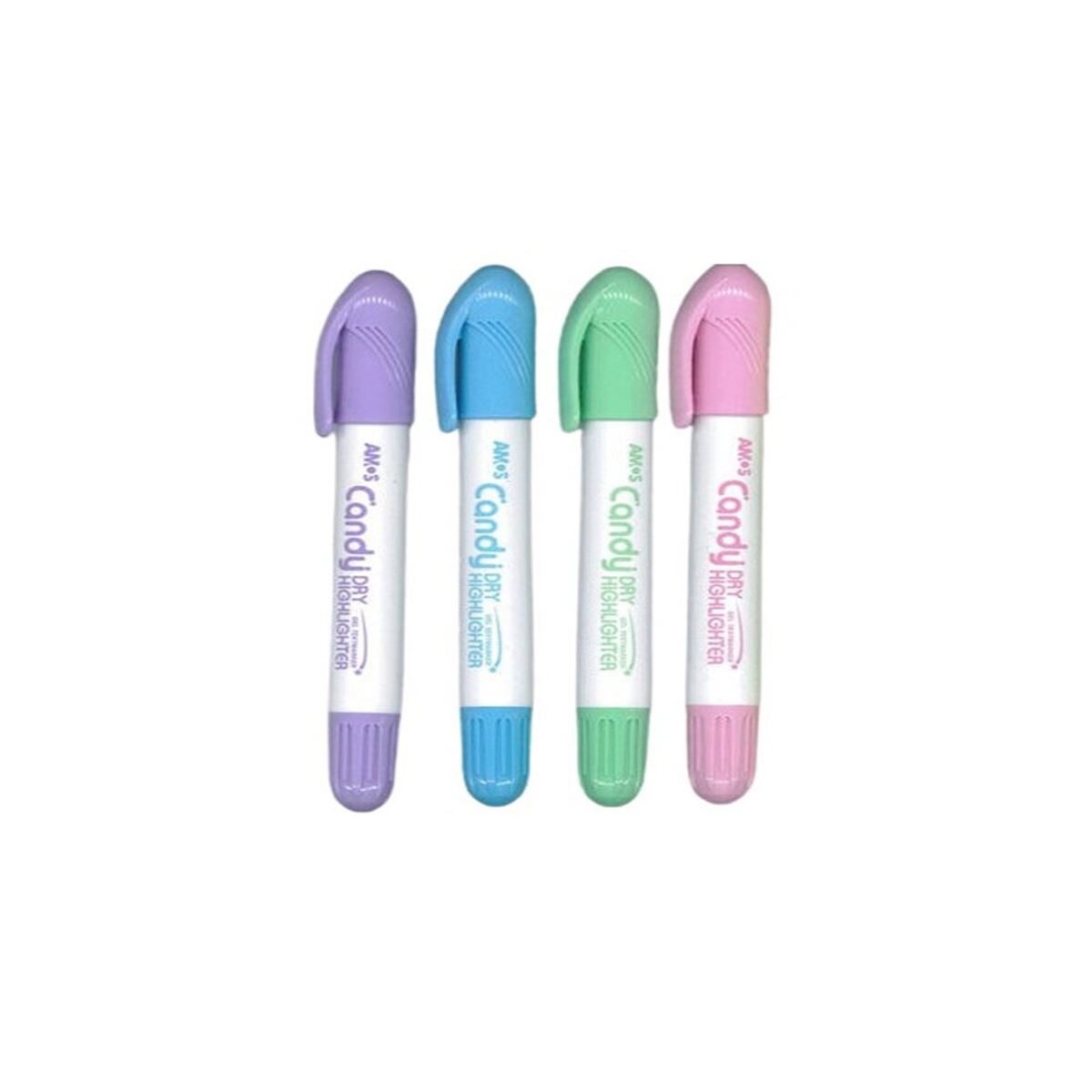 AMOS CANDY DRY FOSFORLU KALEM JEL PASTEL 4 RENK 20 Lİ HLC20DP 1