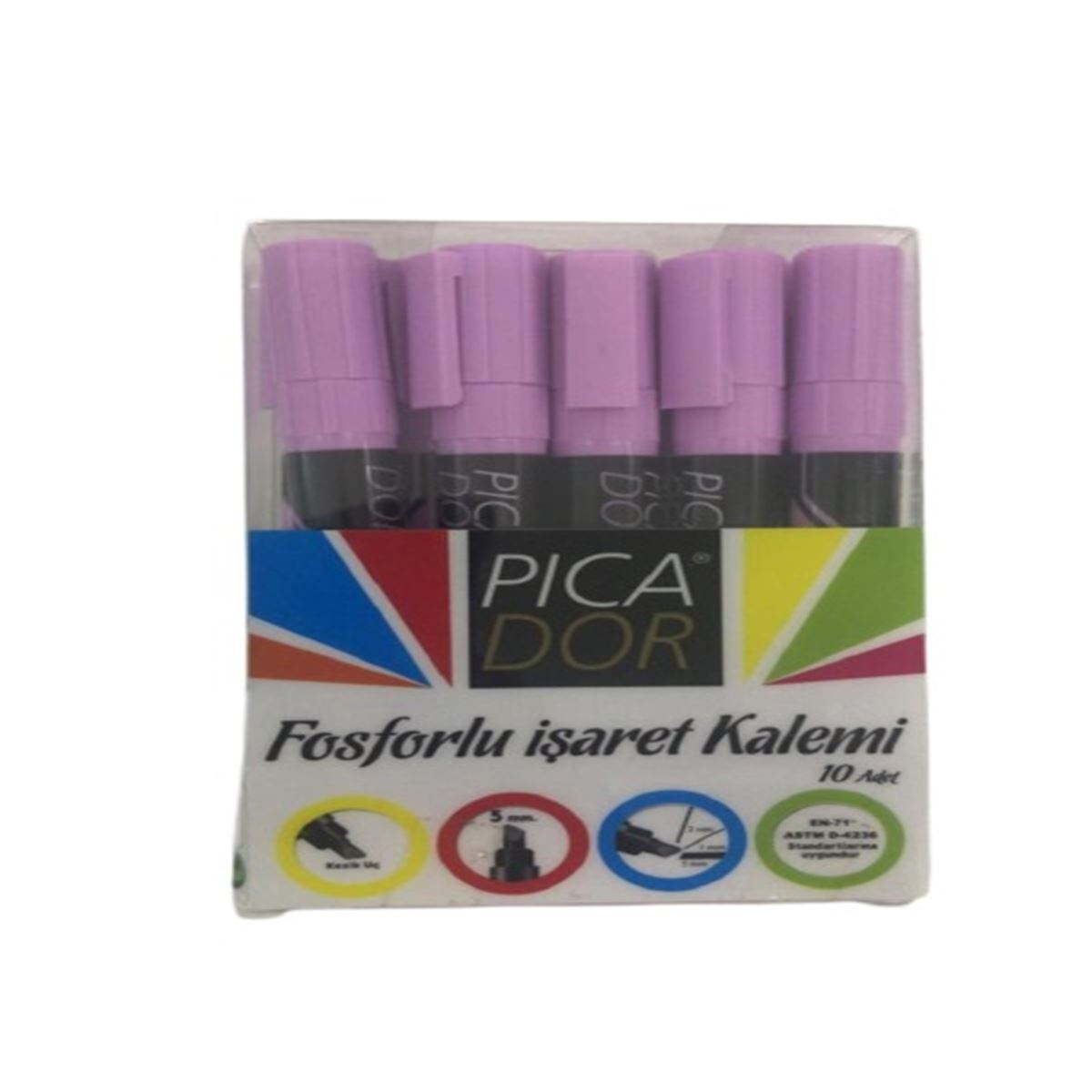 PİCADOR FOSFORLU KALEM PASTEL MOR 10 LU KX 085 1