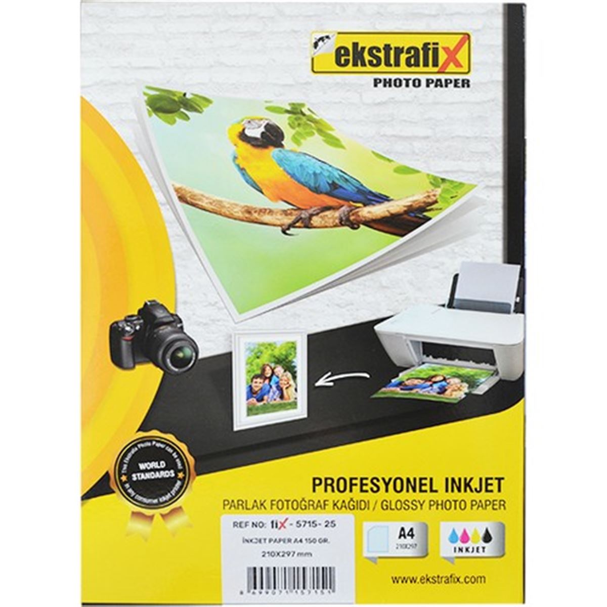 EKSTRAFİX FOTOĞRAF KAĞIDI FIX-5715 A4 150 GR. 25 Lİ 1