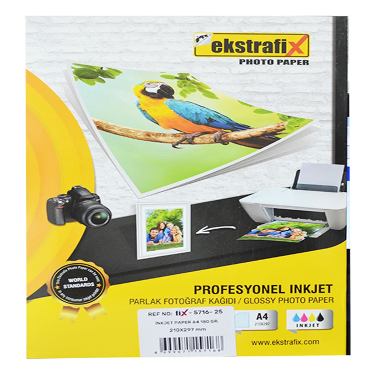 EKSTRAFİX FOTOĞRAF KAĞIDI FIX-5716 A4 180 GR. 25 Lİ 1