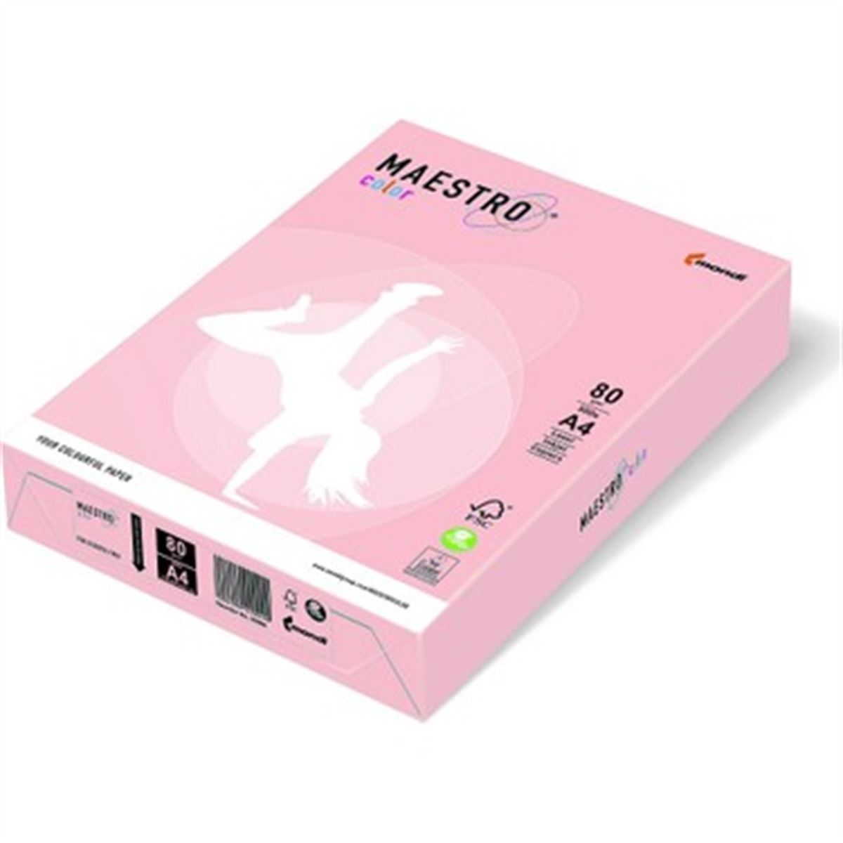 MAESTRO RENKLİ FOTOKOPİ KAĞIDI A4 GÜL PEMBE 80 GR 500 LÜ OPI74 1
