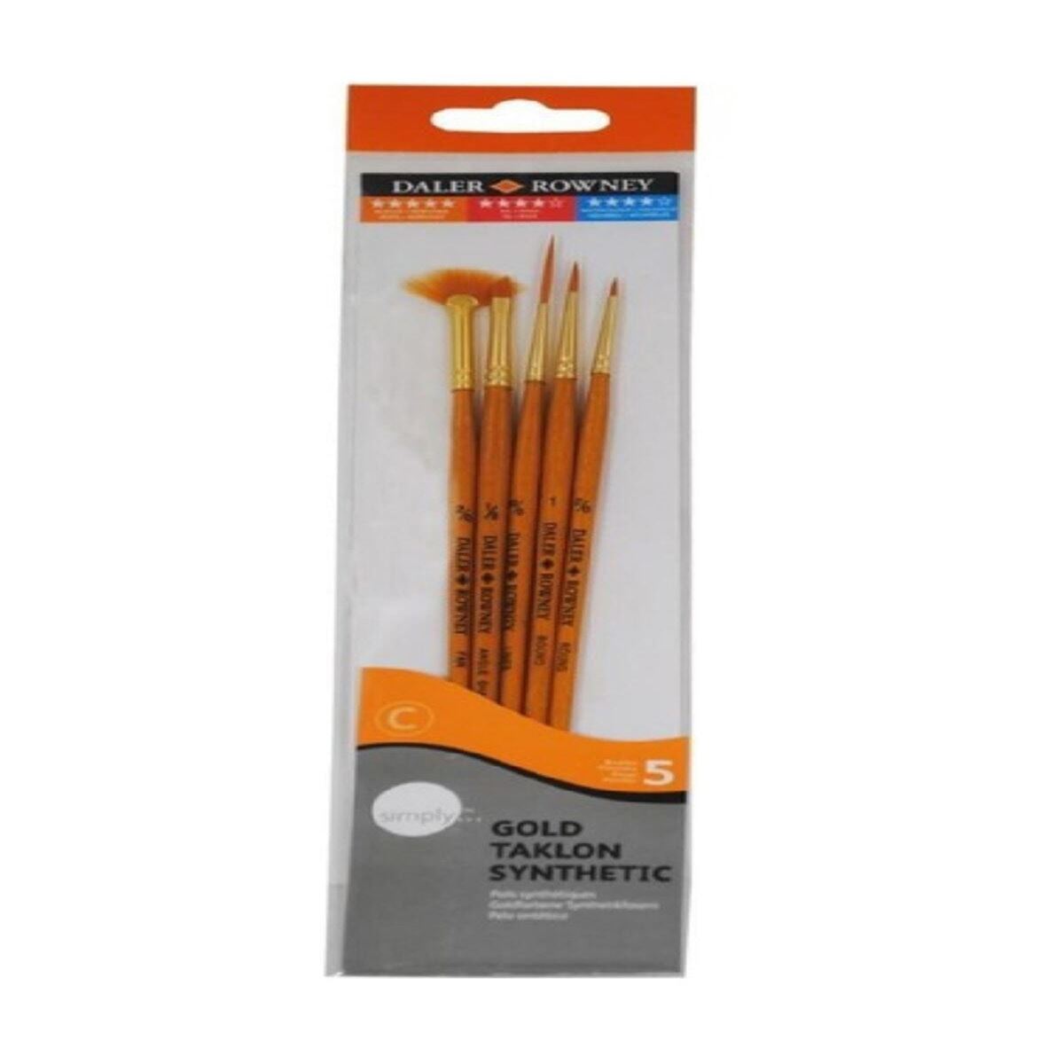DALER ROWNEY GOLD TAKLON FIRÇA SETİ 5 Lİ 216920500 1