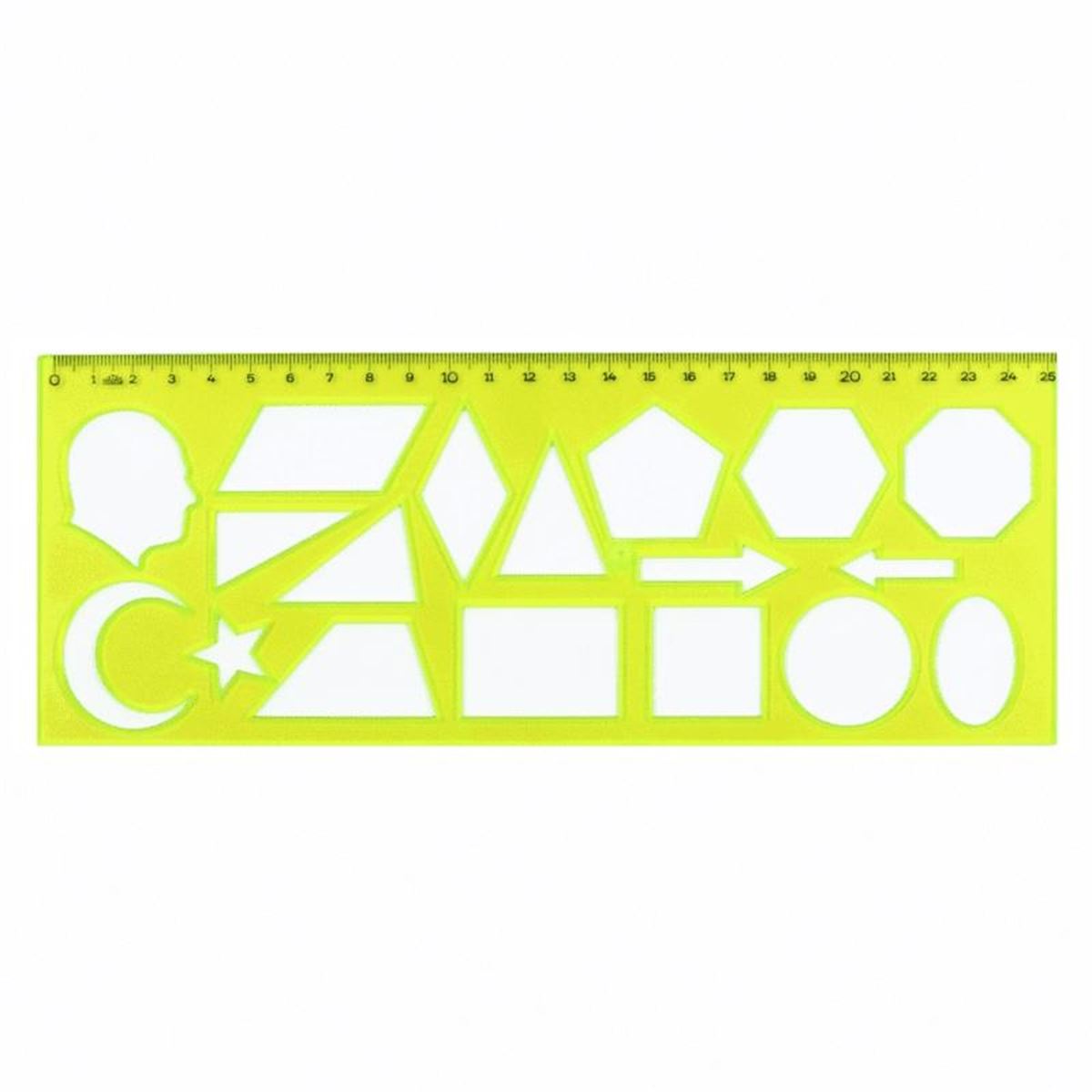 HATAS GEOMETRİK ŞEKİLLER ŞABLONU 25 CM 25 Lİ 02285 1