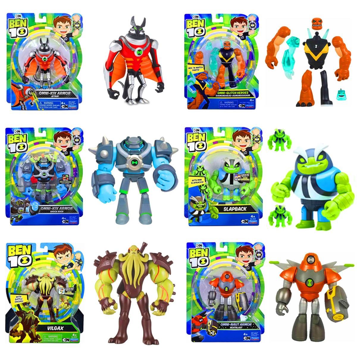BEN 10 BEN80000 76100 TEMEL FİGÜRLER 4+ 1