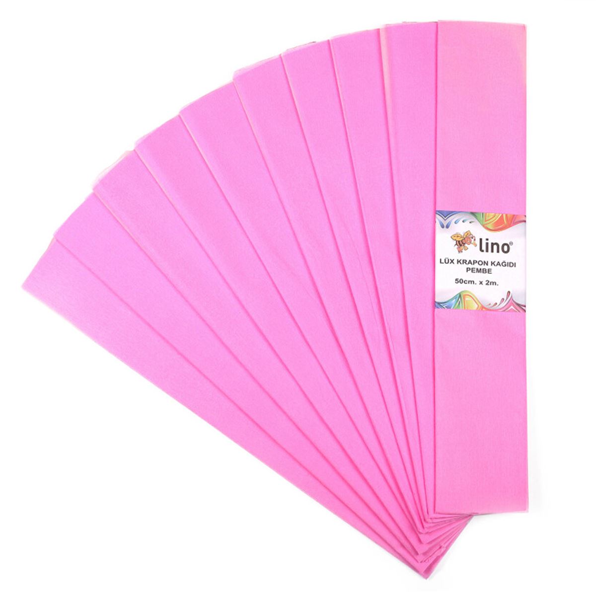 LİNO GRAPON KAĞIDI PEMBE LÜX 50x200 10 LU PA-014-P 1