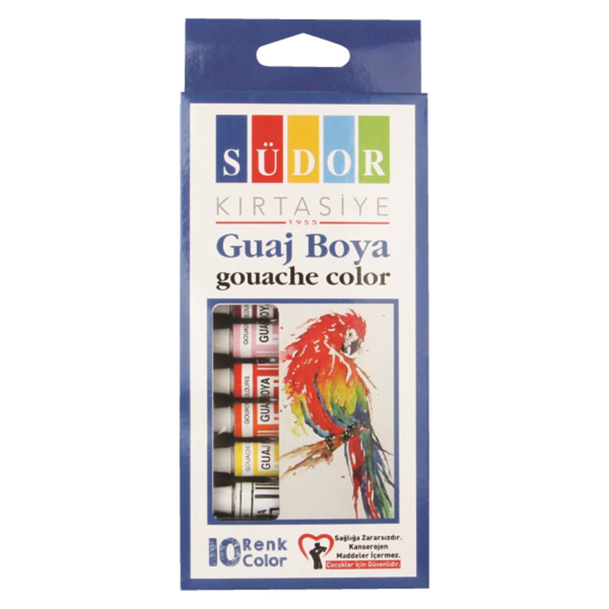 SÜDOR GUAJ BOYA TÜP 8.5 ML 10 LU SD572 1