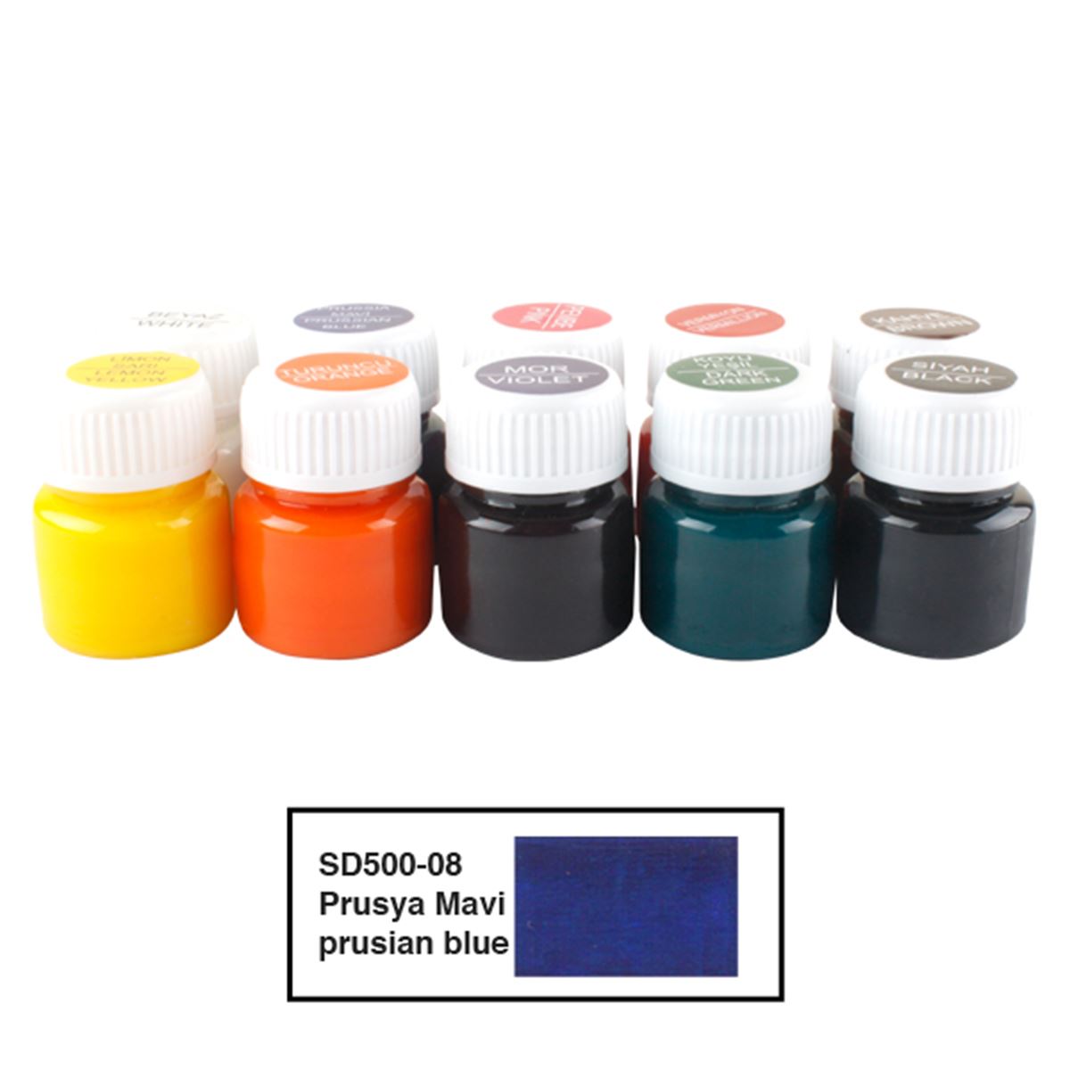 SÜDOR GUAJ BOYA 15 ML PRUSYA ŞİŞE MAVİ 12 Lİ SD500-08 1
