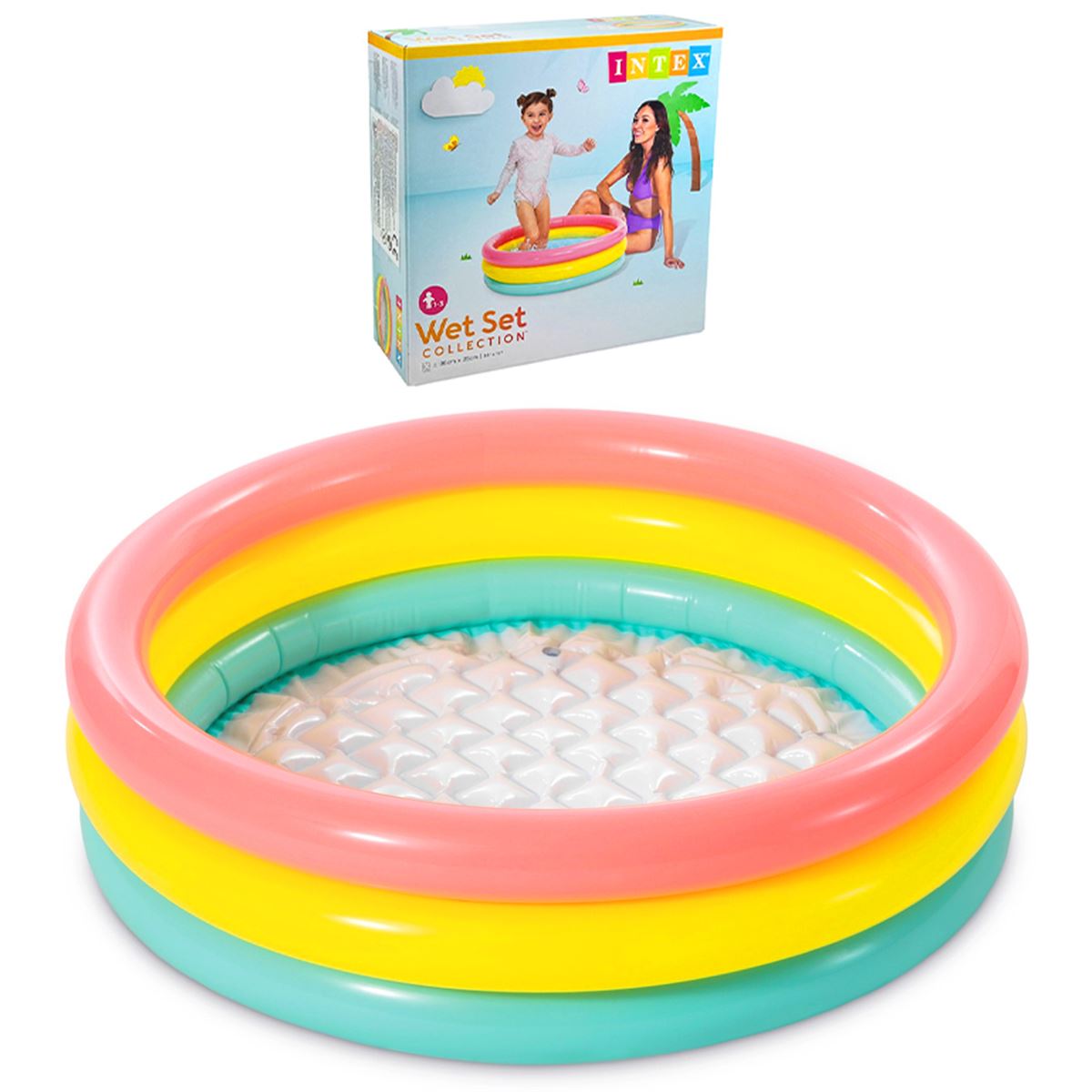İNTEX 58924NP SUNSET BEBEK HAVUZU 3 BOĞUMLU 86x25 CM 1-3 YAŞ 1