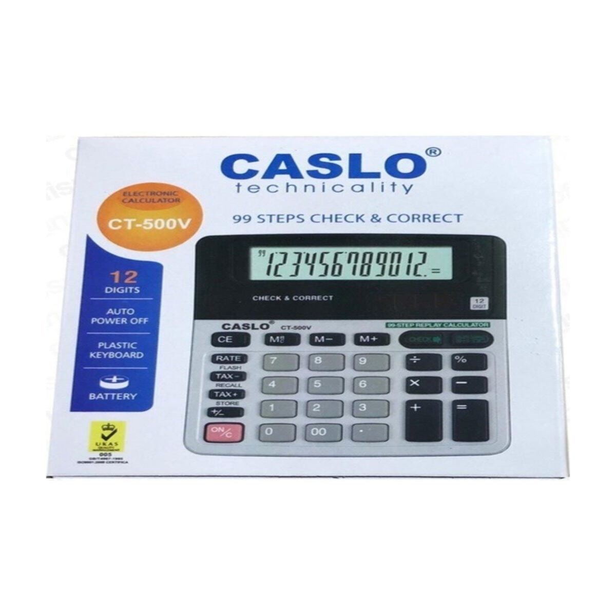 CASLO HESAP MAKİNESİ CT-500V MASAÜSTÜ 12 HANE 1